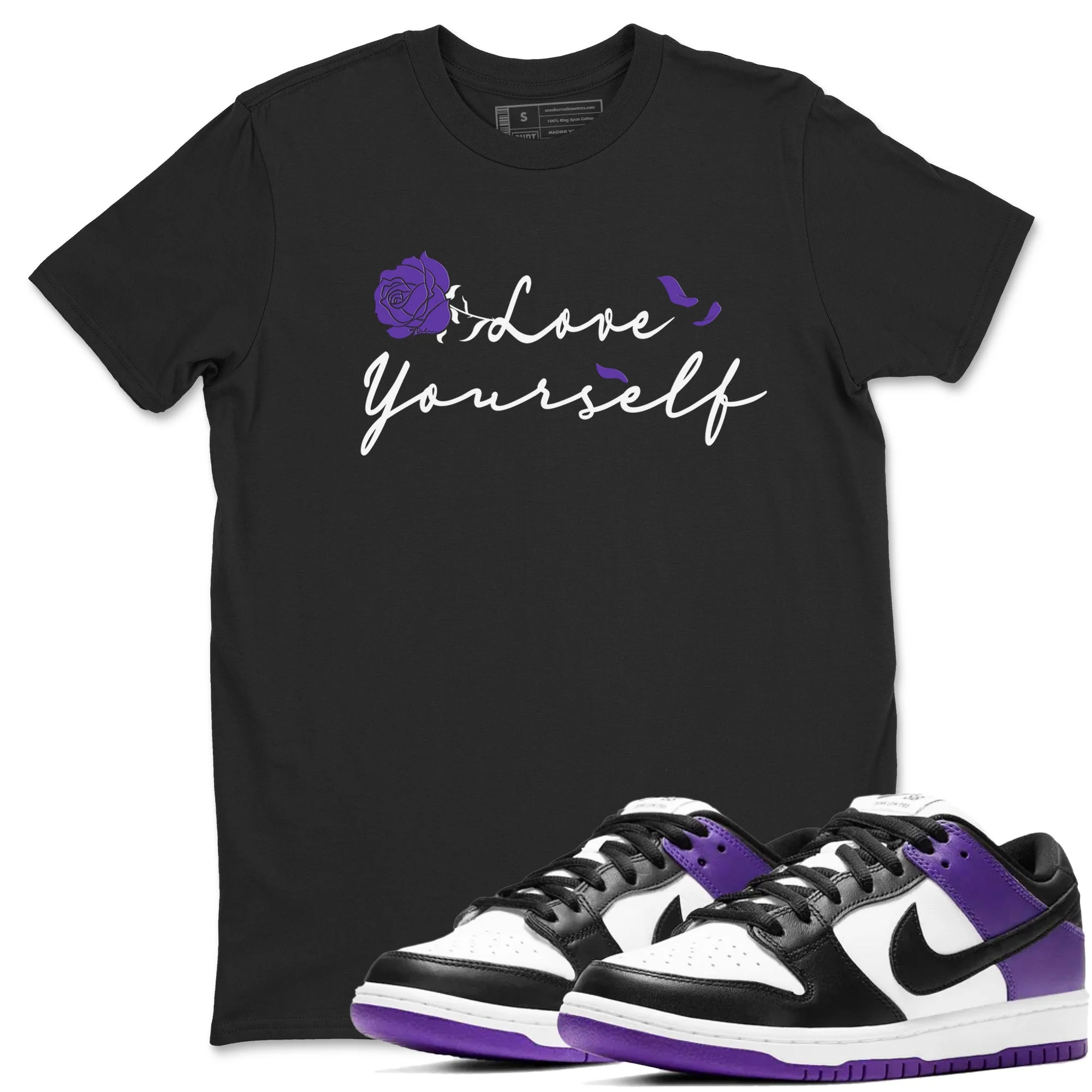 Love Yourself Sneaker Tees - Dunk Low Court Purple