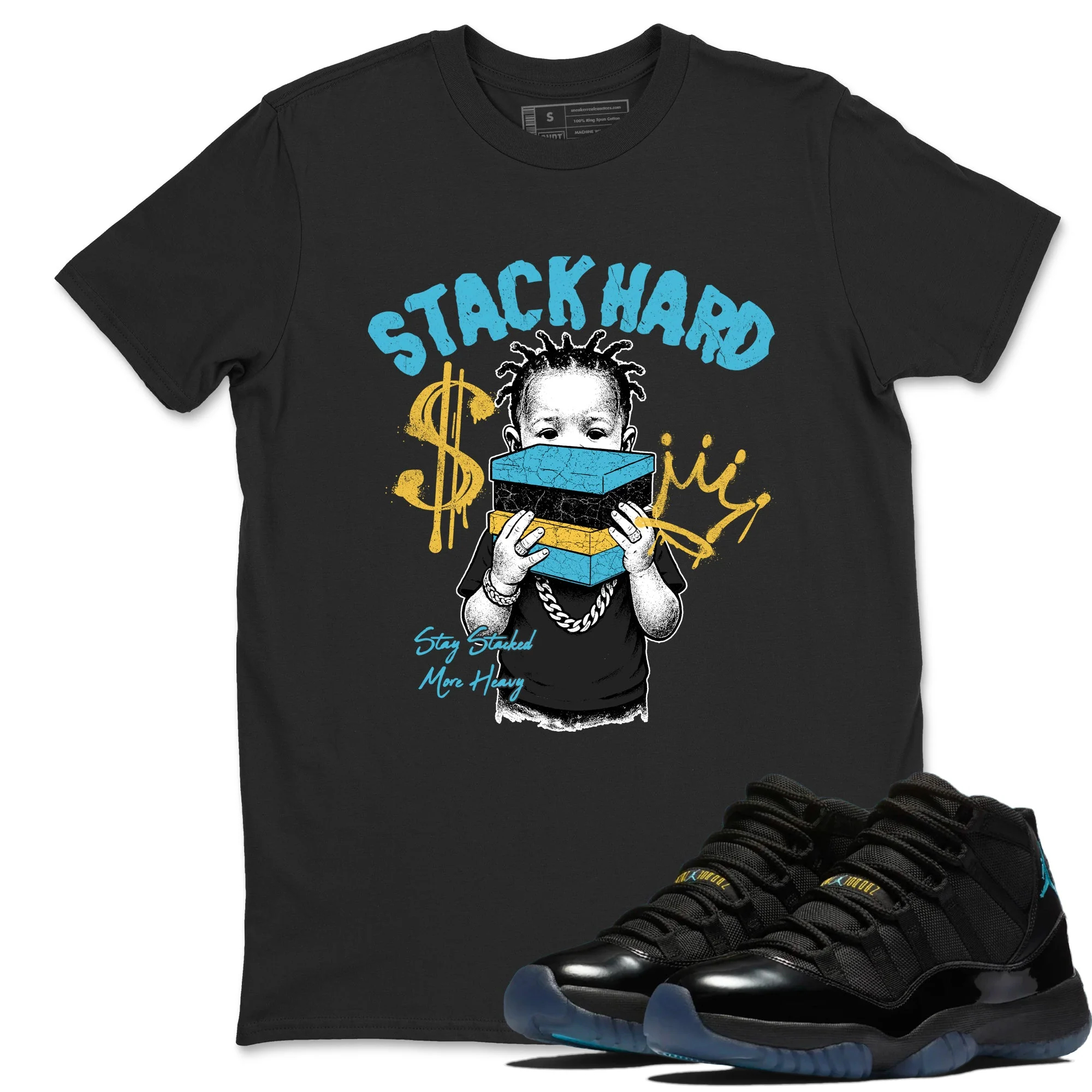 Stack Hard Sneaker Tees - Air Jordan 11 Gamma