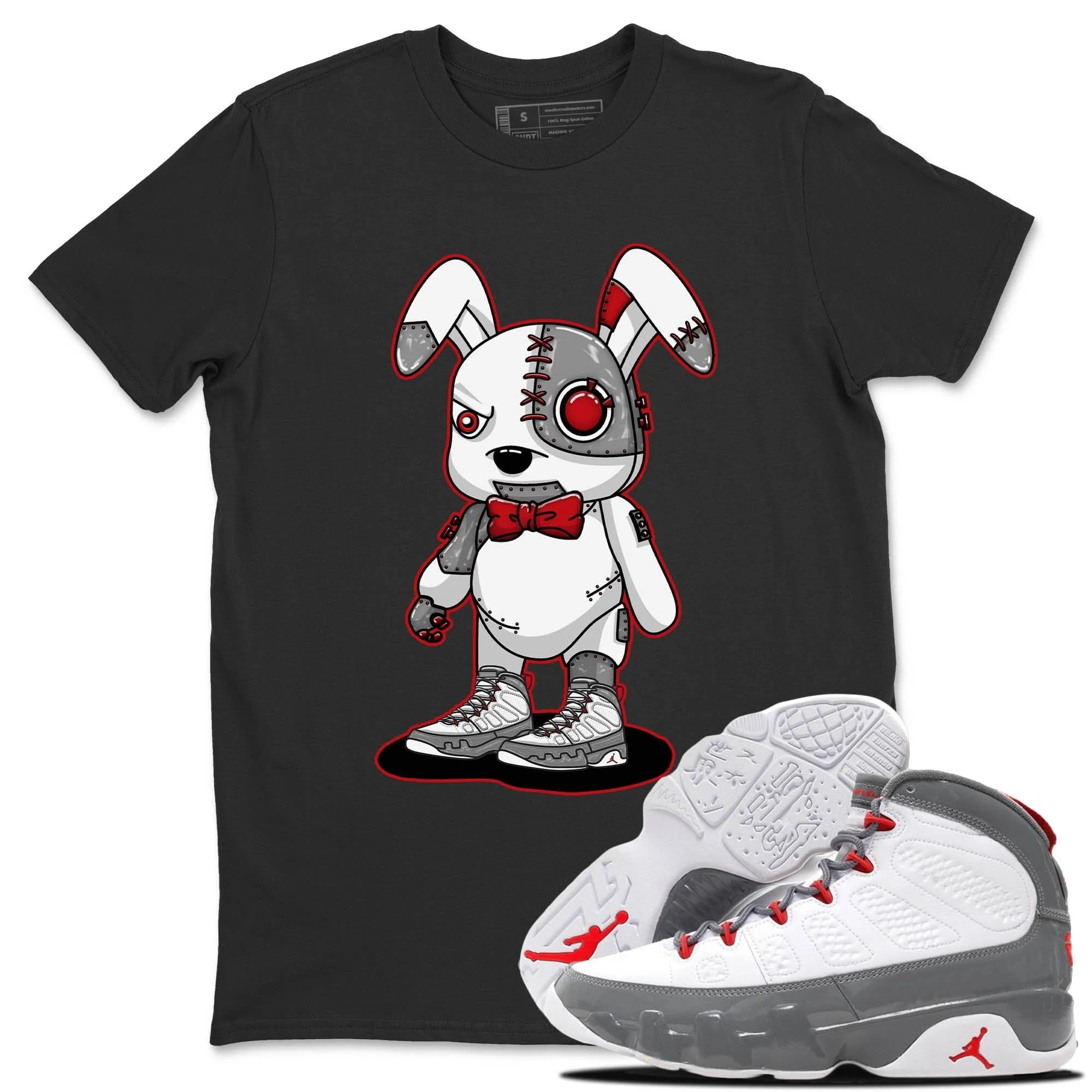 Cyborg Bunny Unisex Tops - Air Jordan 9 Fire Red
