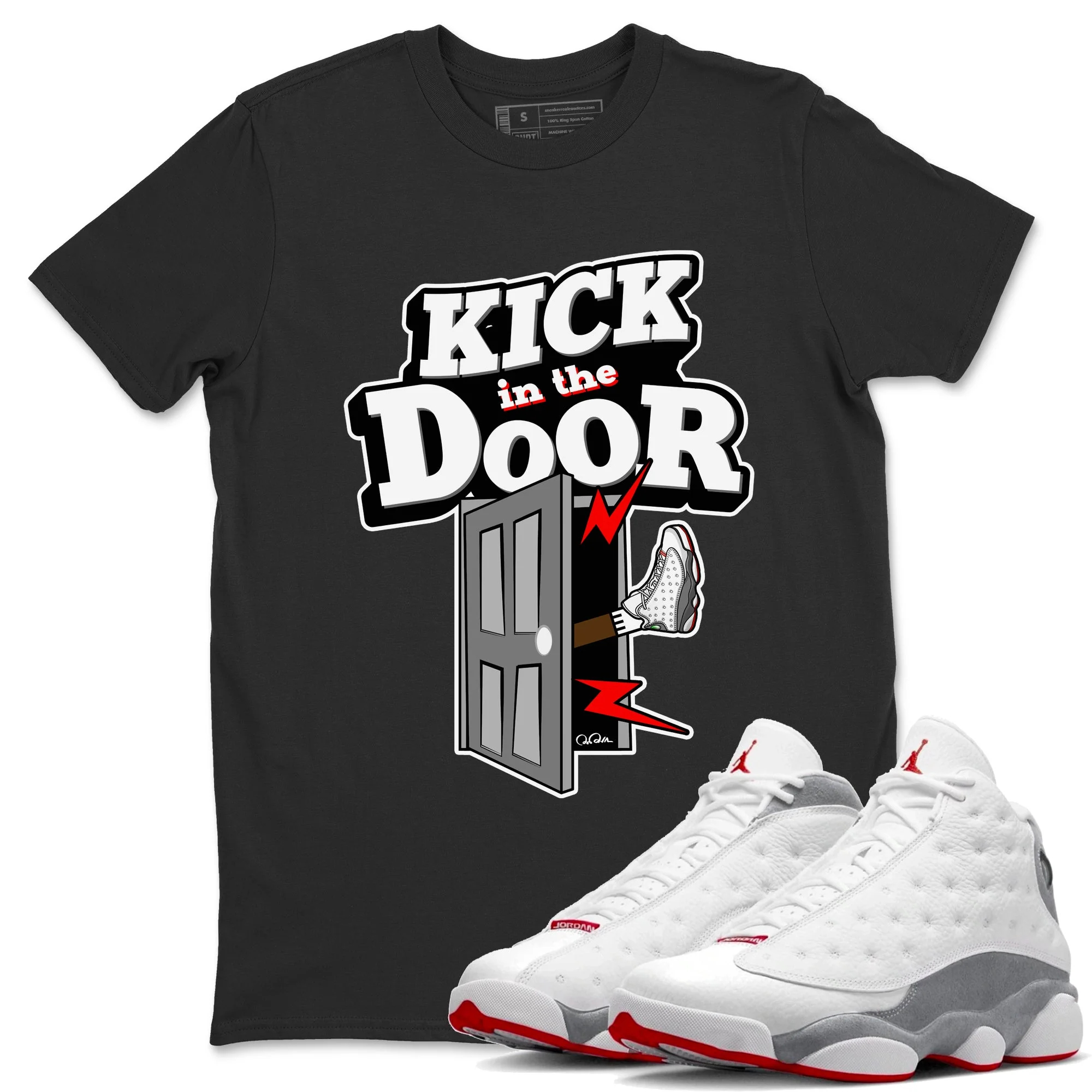 Kick In The Door Unisex Tops - Air Jordan 13 Wolf Grey
