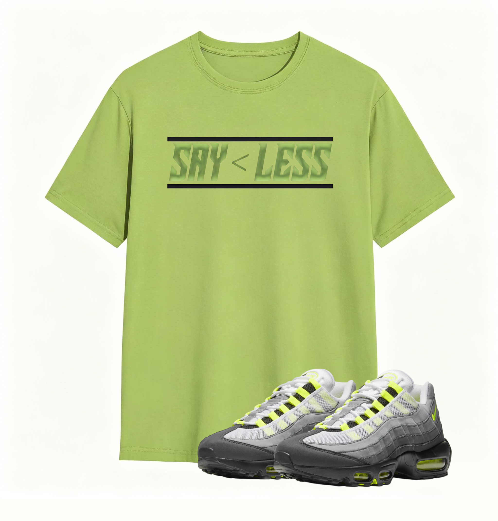 Air Max 95 OG Big Bubble Neon Matching LESS Tshirt