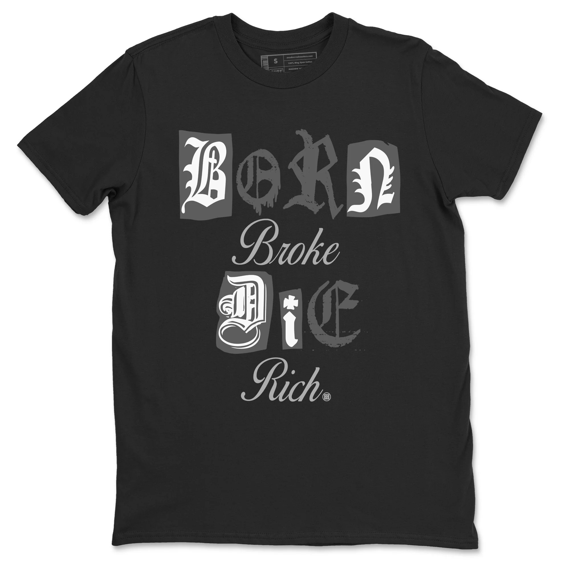 Born Broke Die Rich Sneaker Tees - Air Jordan 9 Cool Grey