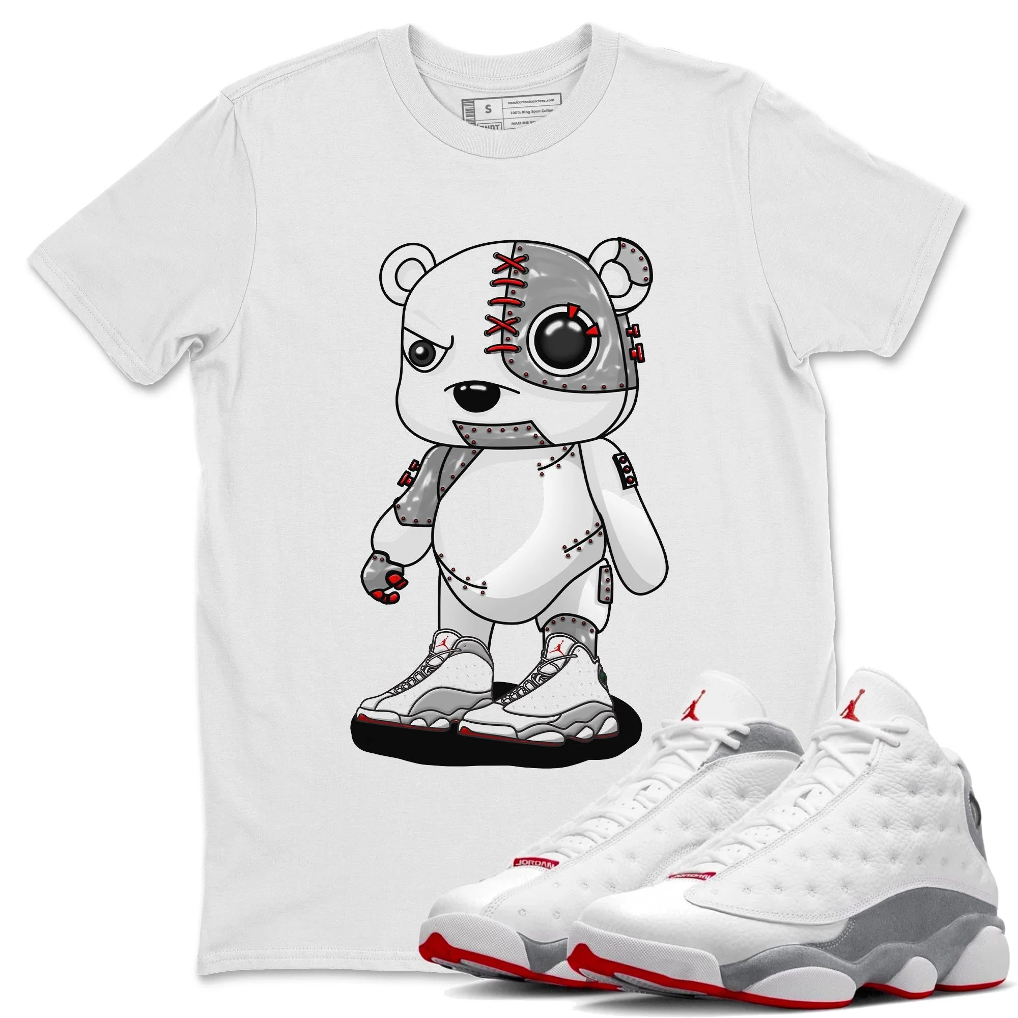 Cyborg Bear Unisex Tops - Air Jordan 13 Wolf Grey