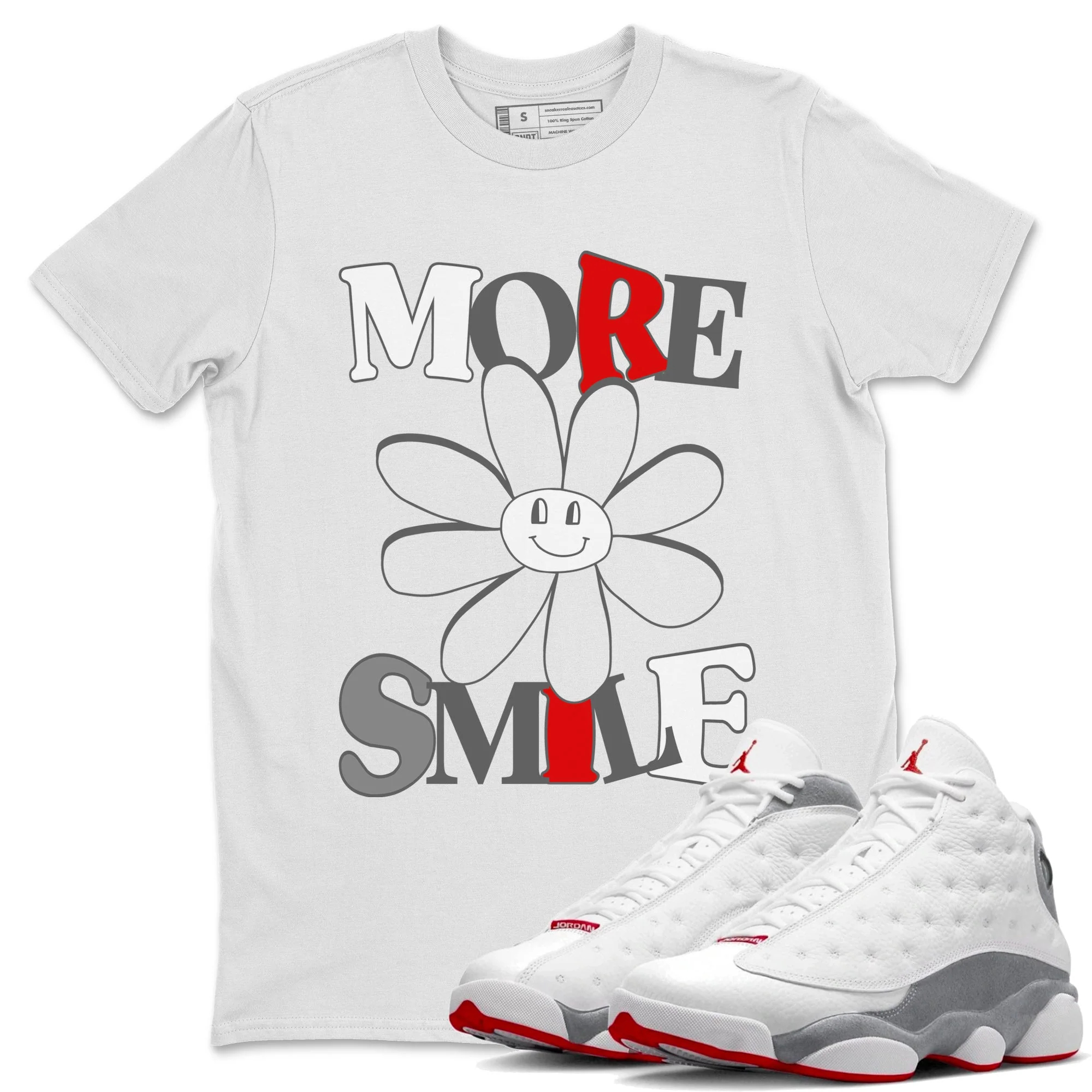 More Smile Unisex Tops - Air Jordan 13 Wolf Grey