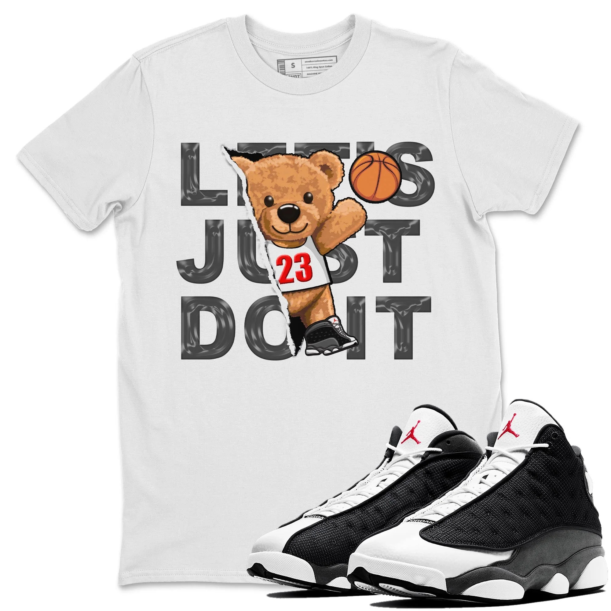 Rip Out Bear Unisex Tops - Air Jordan 13 Black Flint