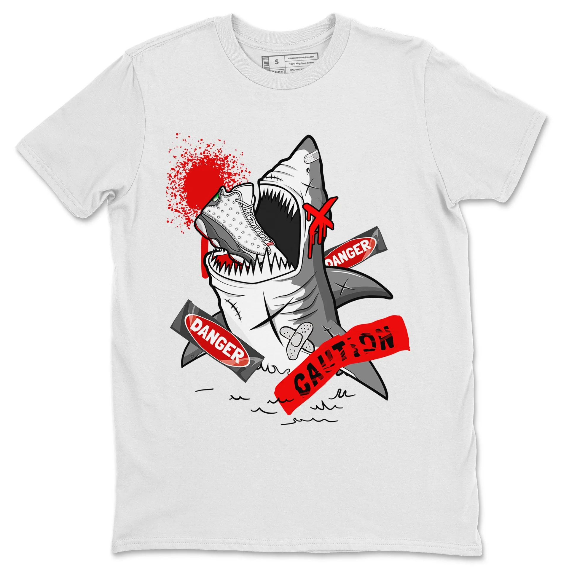 Dangerous Shark Sneaker Tee - Air Jordan 13 Wolf Grey