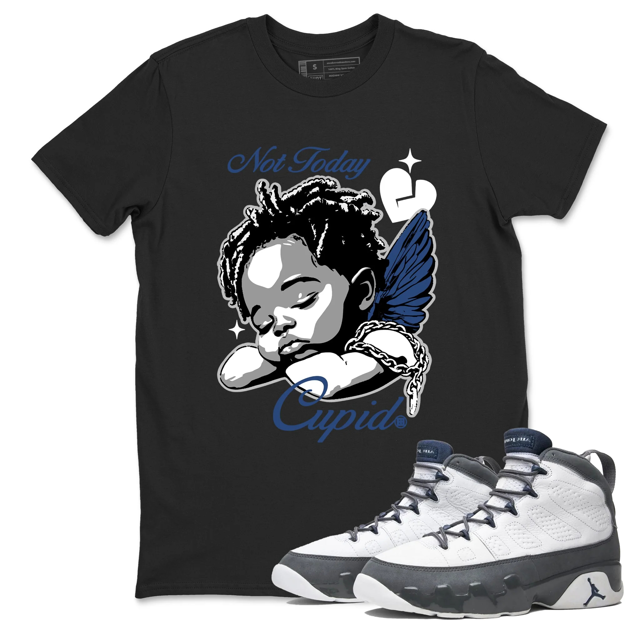 Not Today Cupid Sneaker Tees - Air Jordan 9 Flint Grey