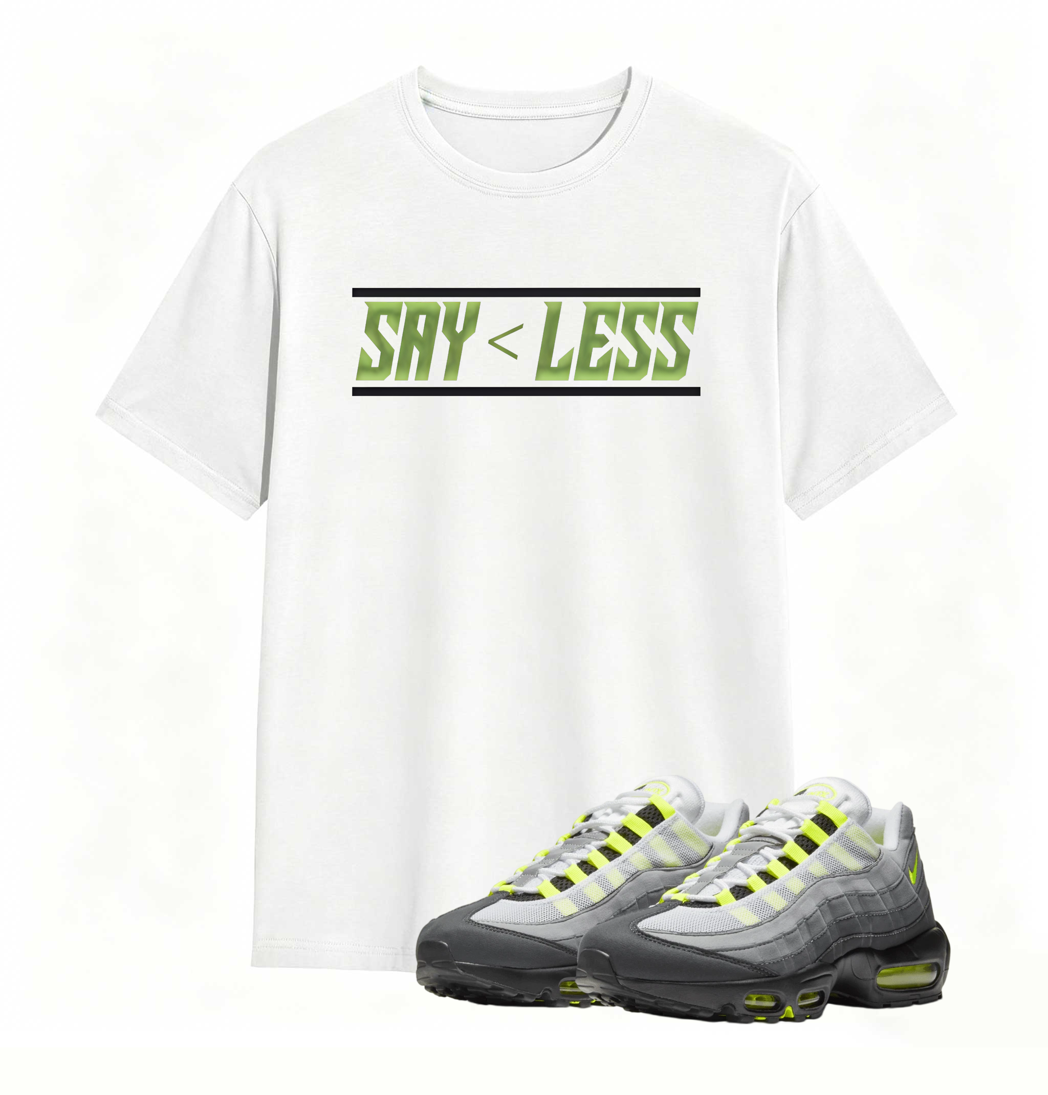 Air Max 95 OG Big Bubble Neon Matching LESS Tshirt
