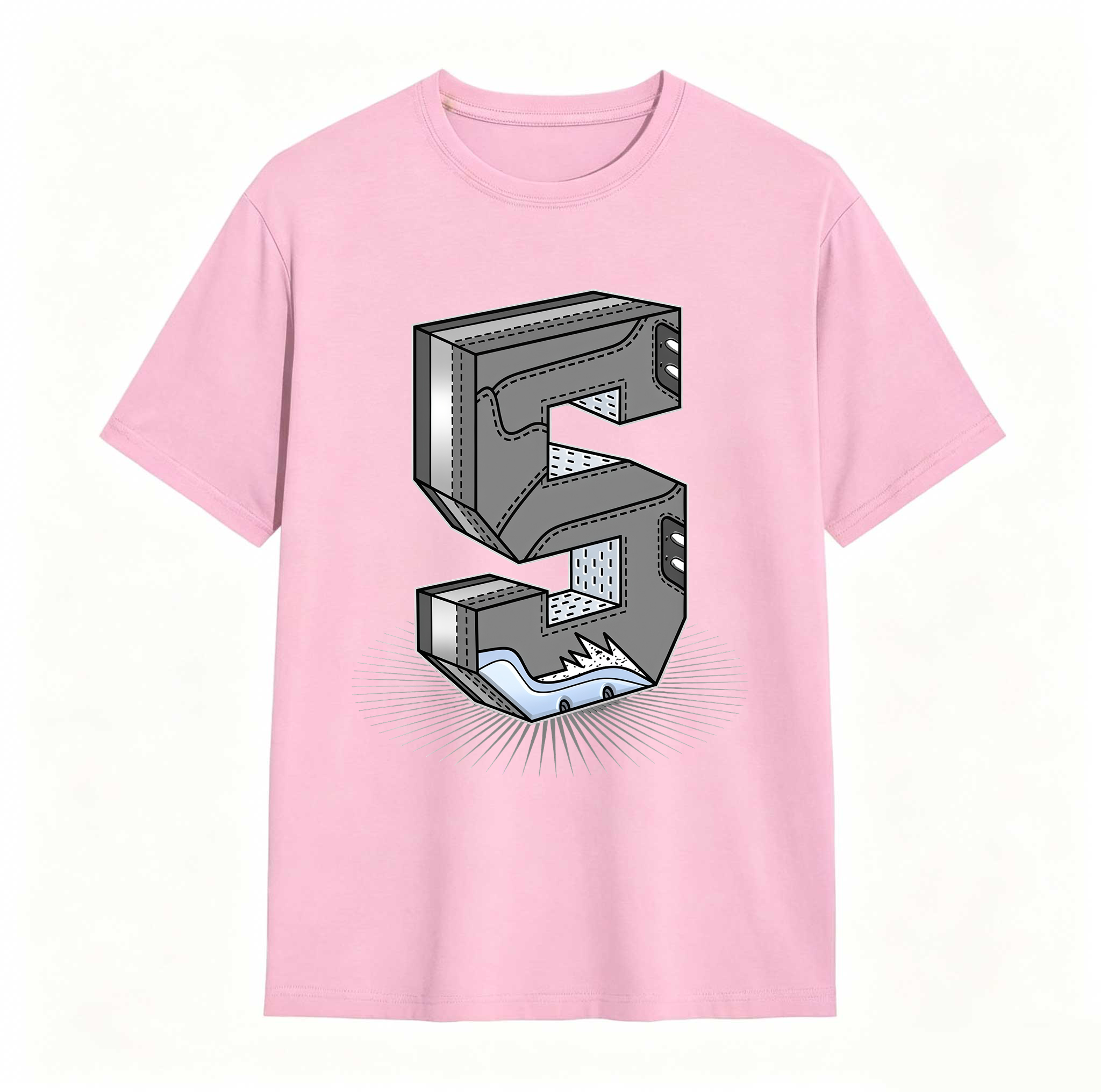 Number Statue Sneaker Tees - Match Air Jordan 5 Wolf Grey