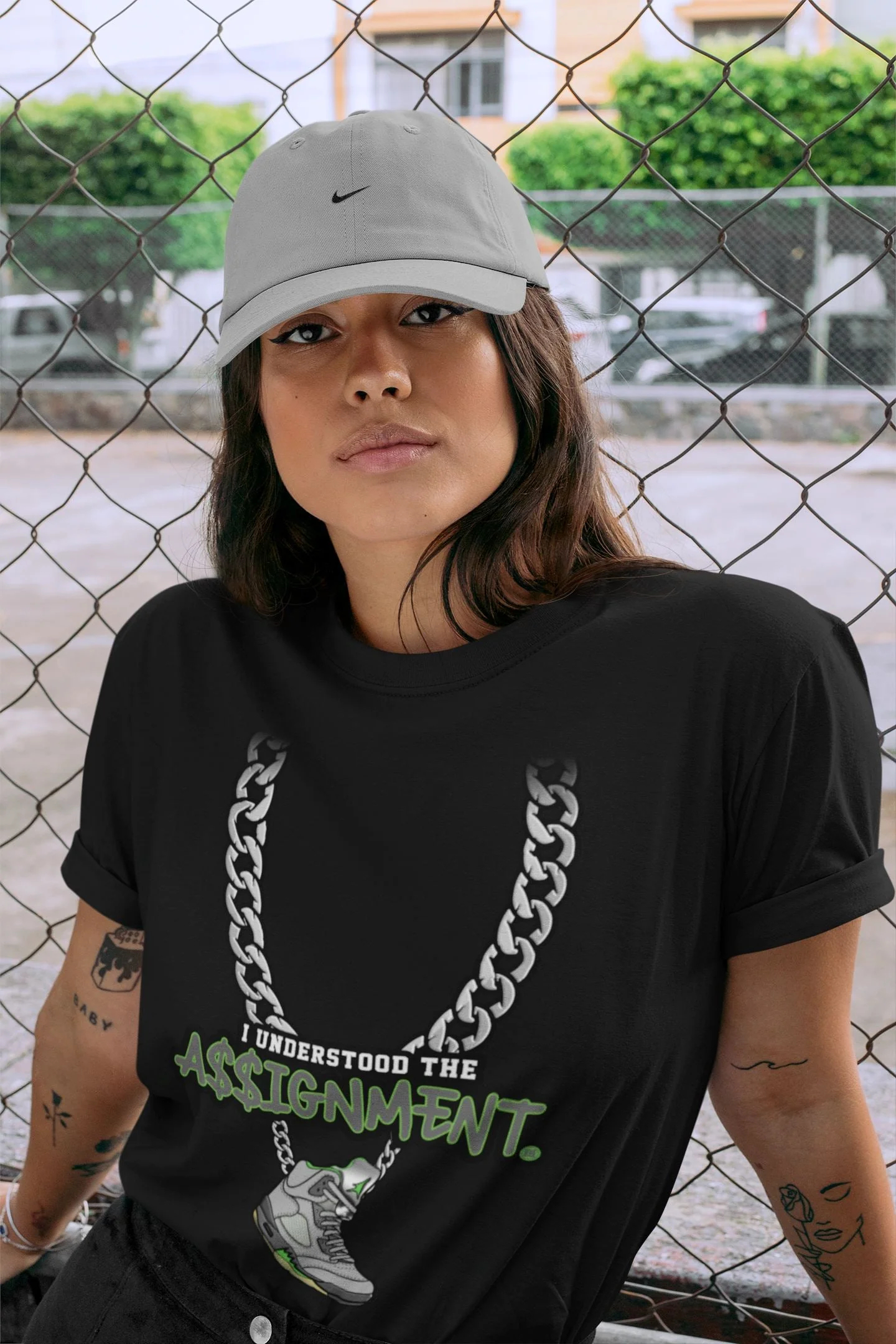 Understood Assignment Unisex Tops - Air Jordan 5 Green Bean