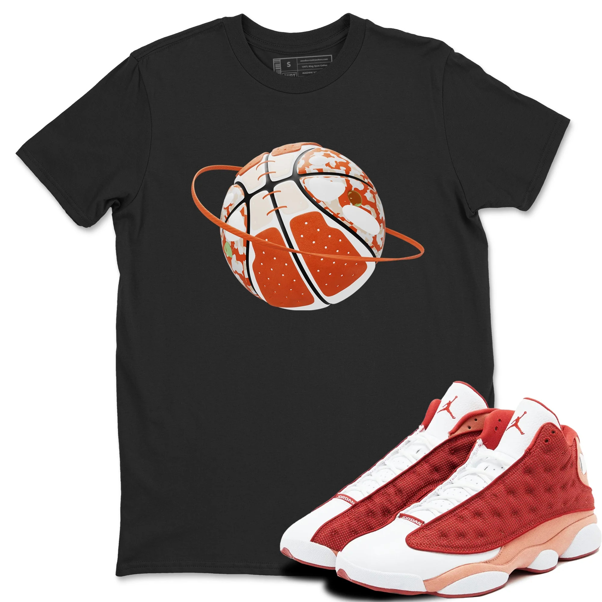 Camo Basketball Planet Sneaker Tees - Air Jordan 13 Dune Red