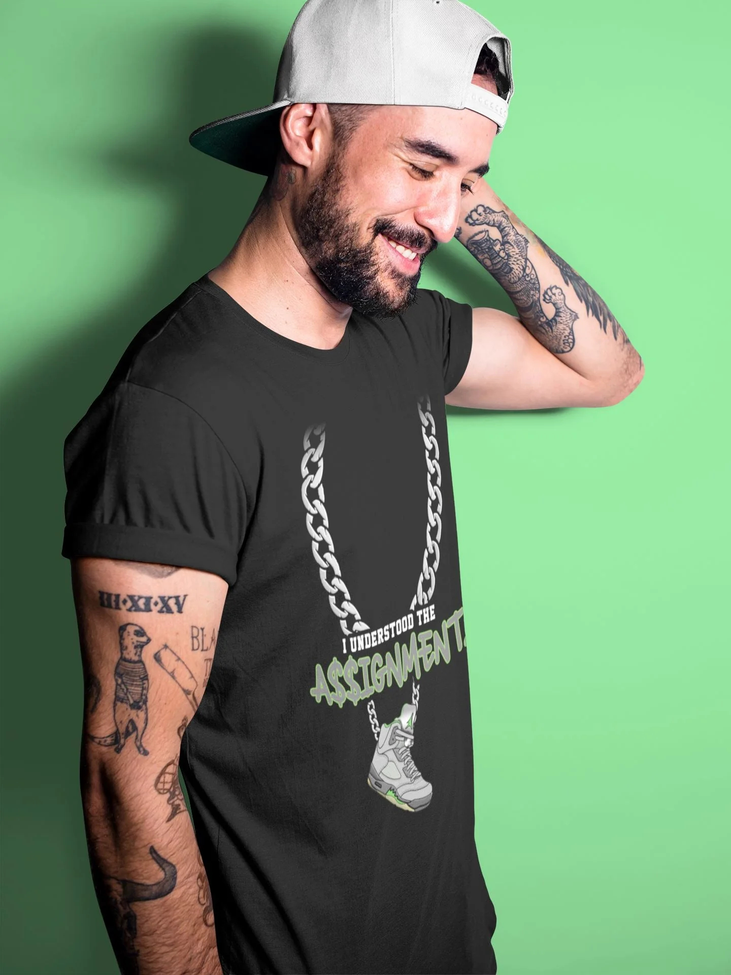 Understood Assignment Unisex Tops - Air Jordan 5 Green Bean