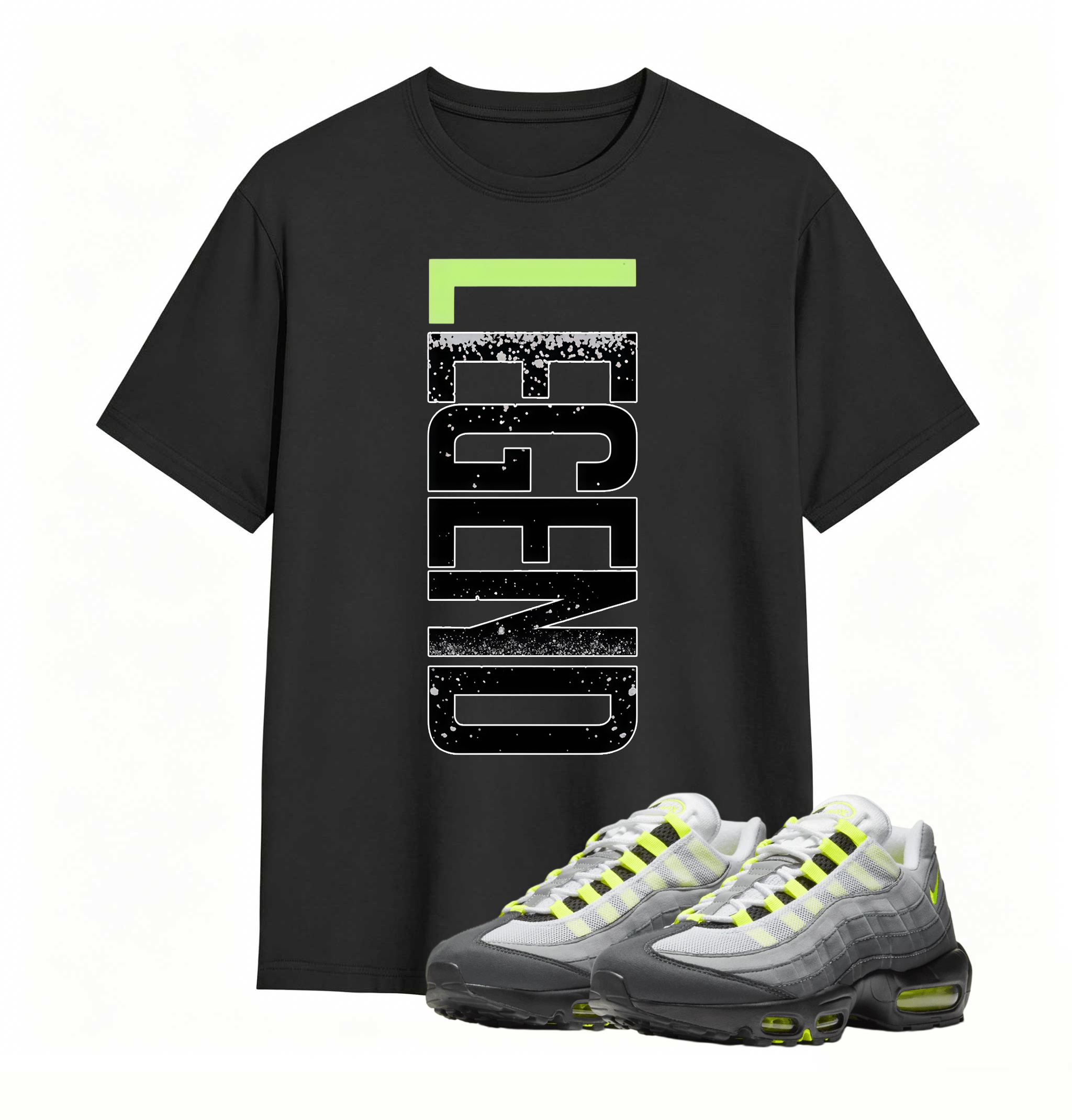 Air Max 95 OG Neon Yellow Matching VERTBLS Shirt