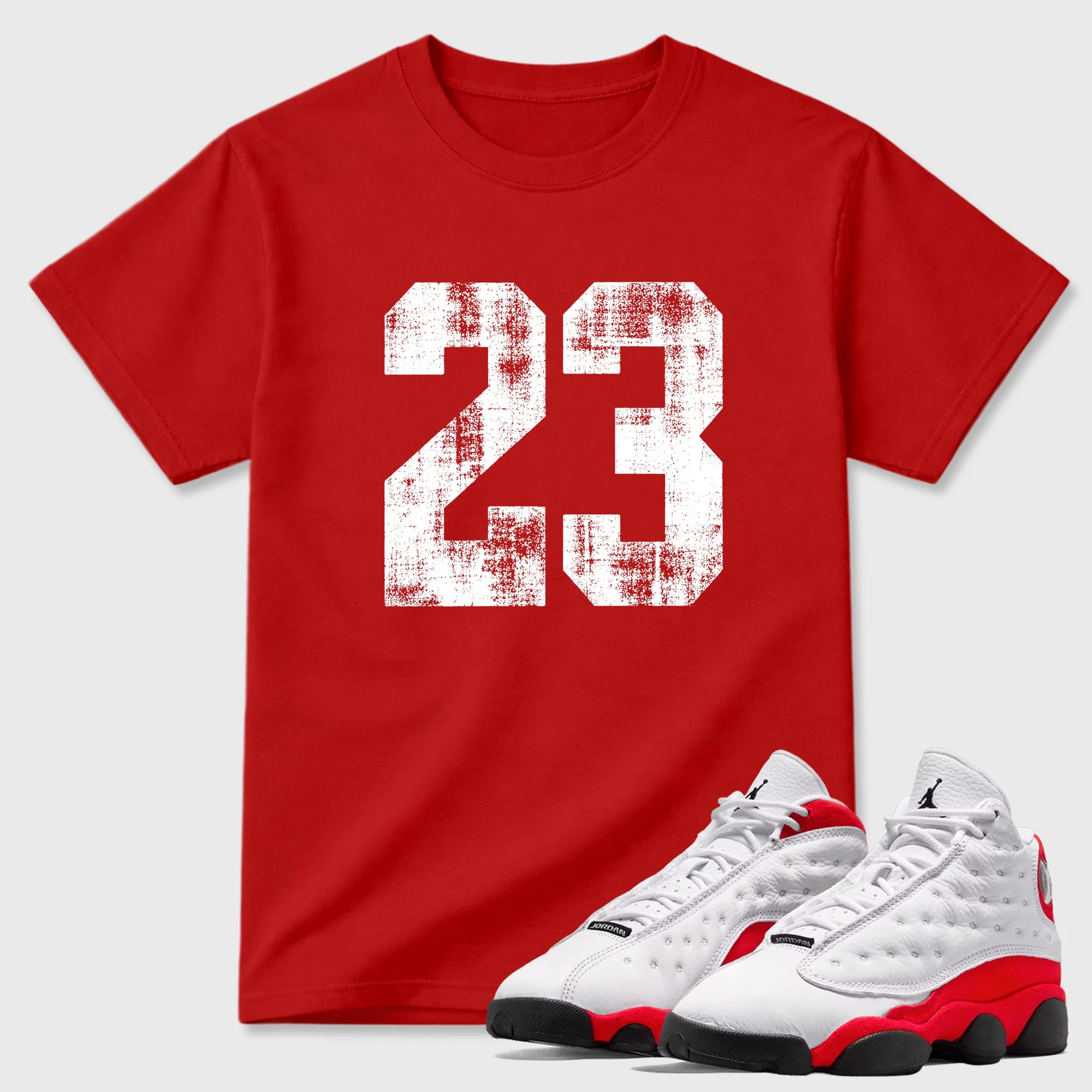 No.23 Sneaker Tees - Air Jordan 13 University Red
