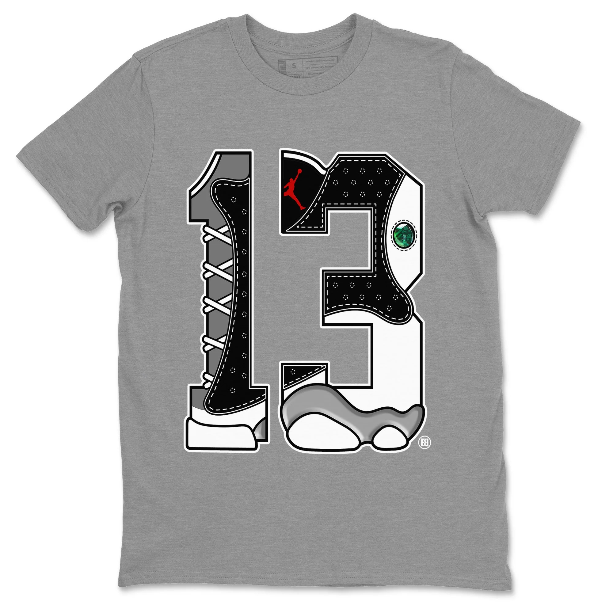 Number 13 Unisex Tops - Air Jordan 13 Black Flint