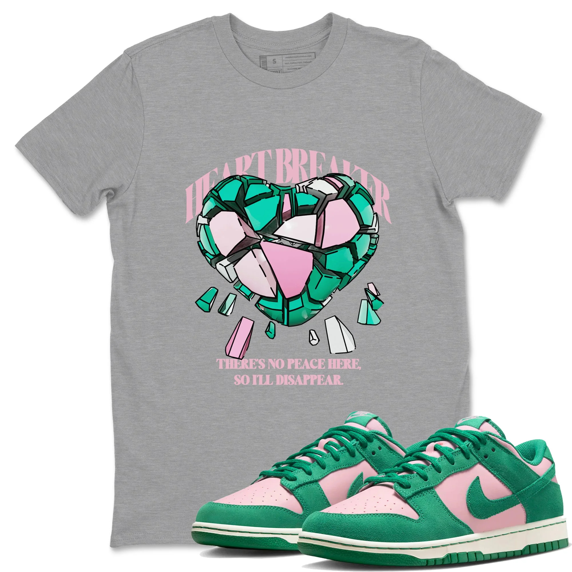Heart Breaker Sneaker Tees - Dunk Medium Soft Pink Malachite
