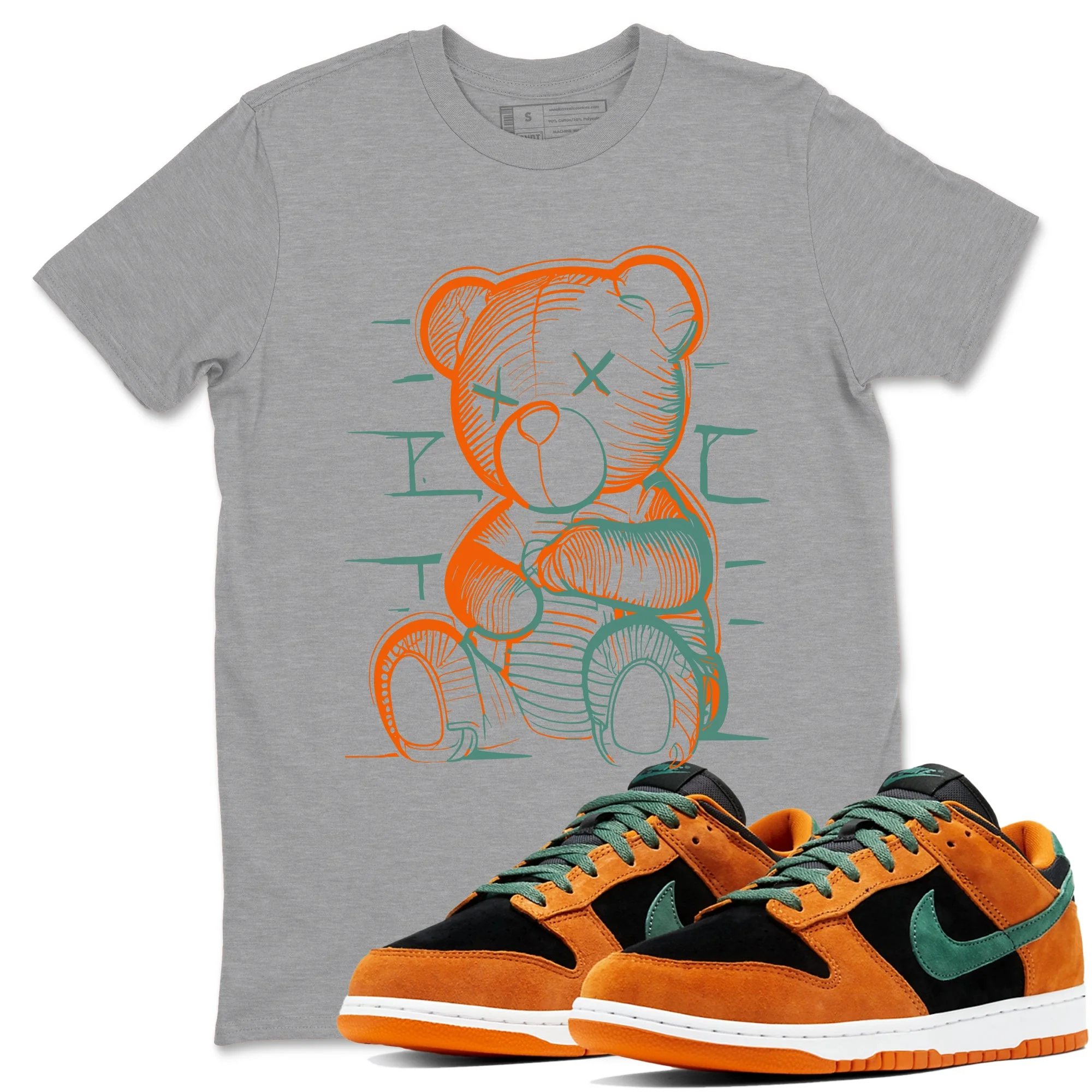 Neon Bear Sneaker Tees - Dunk Ceramic