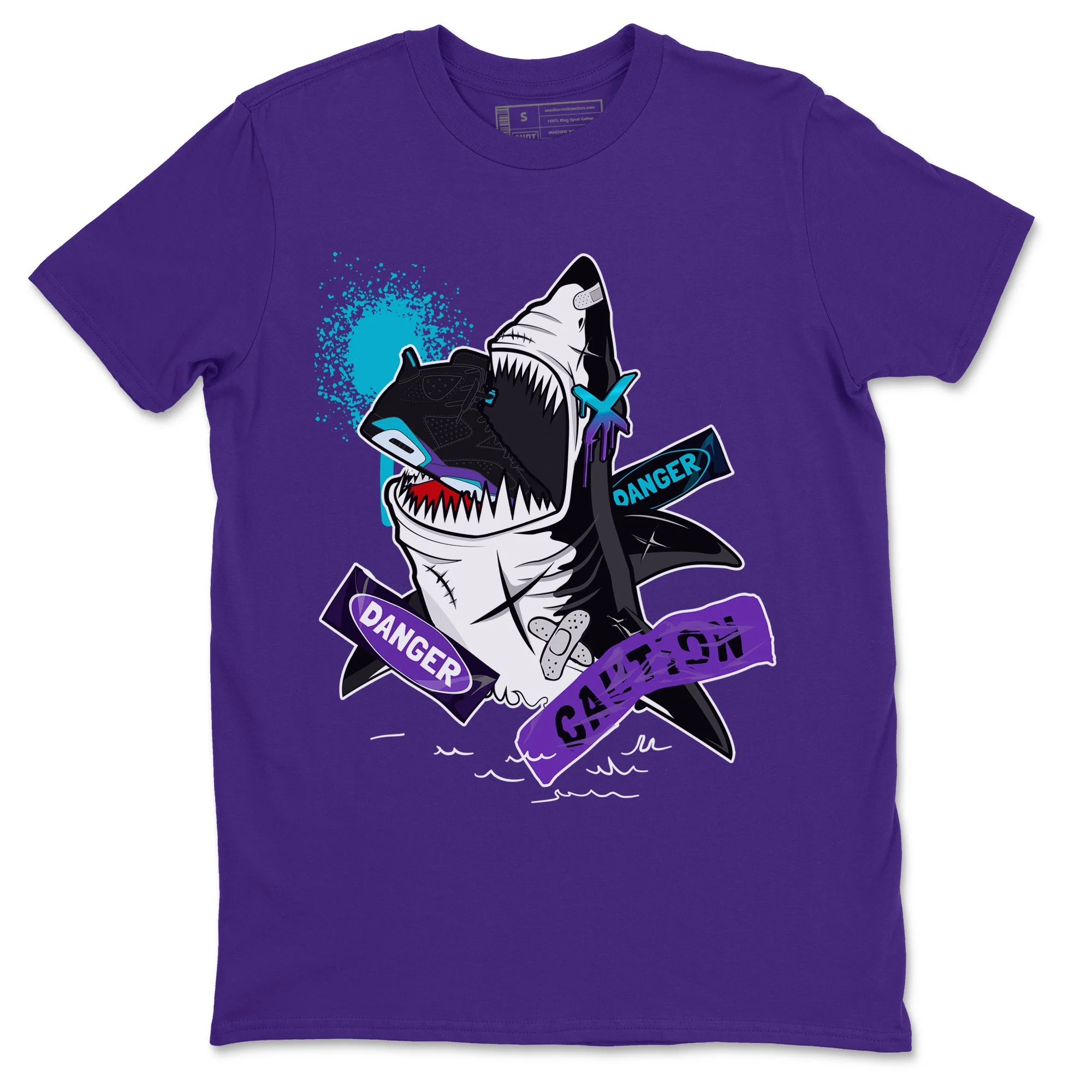 Dangerous Shark SNRT Sneaker Tee - Air Jordan 6 Aqua
