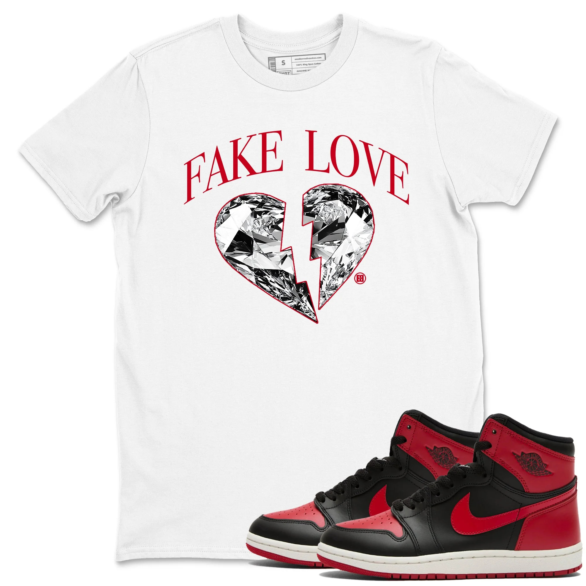 Fake Love Sneaker Tees - Air Jordan 1 '85 Bred