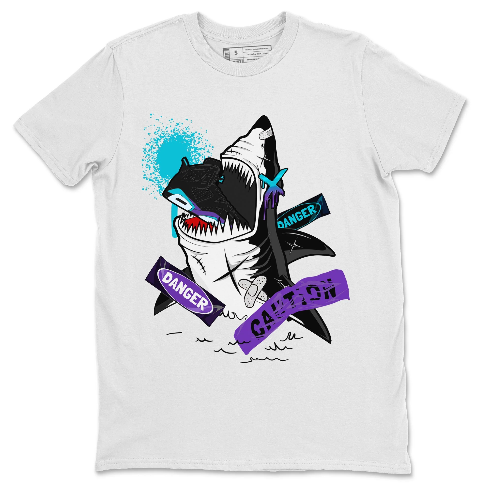 Dangerous Shark SNRT Sneaker Tee - Air Jordan 6 Aqua