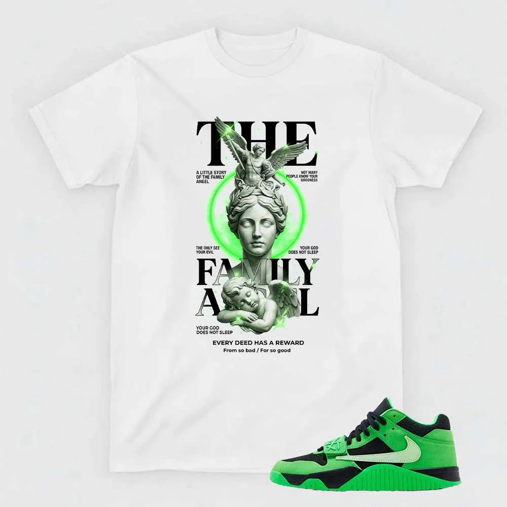 AJ Jumpman Jack Green Spark Sneaker Matching Shirt, The Angel Family Streetwear