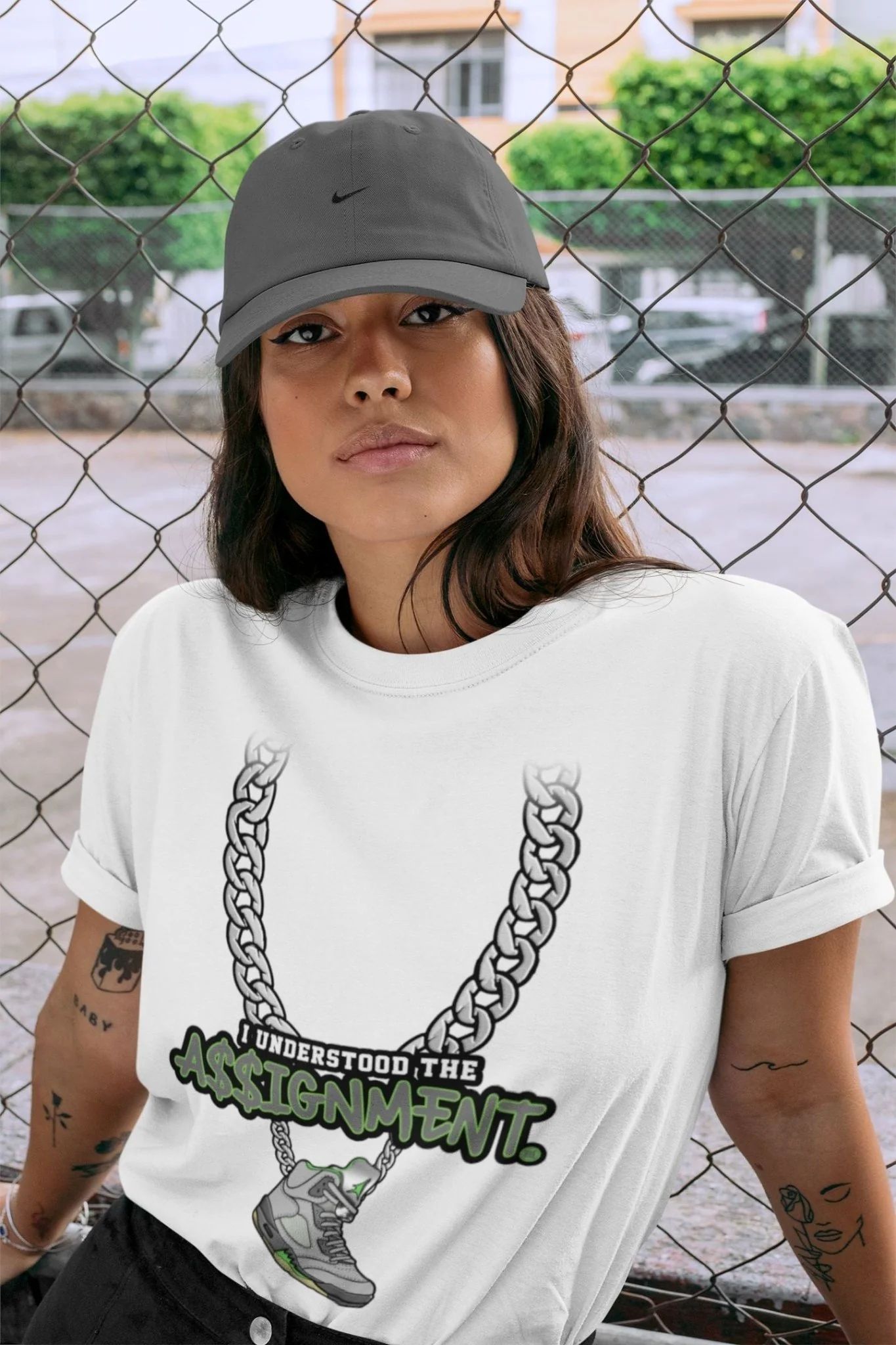 Understood Assignment Unisex Tops - Air Jordan 5 Green Bean