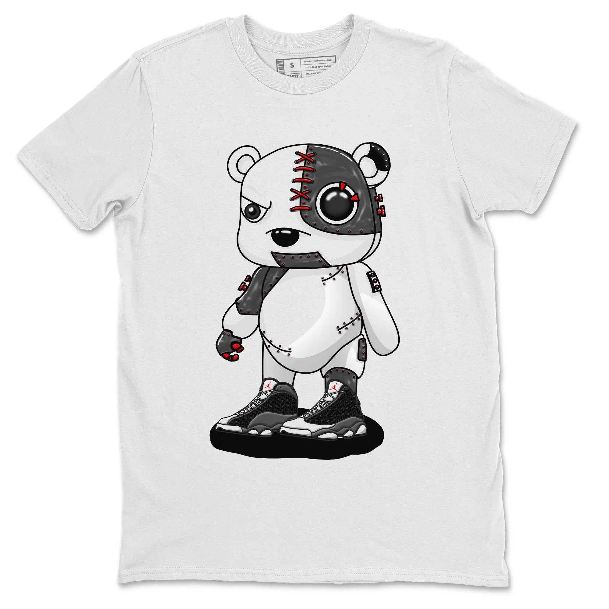 Cyborg Bear Unisex Tops - Air Jordan 13 Black Flint