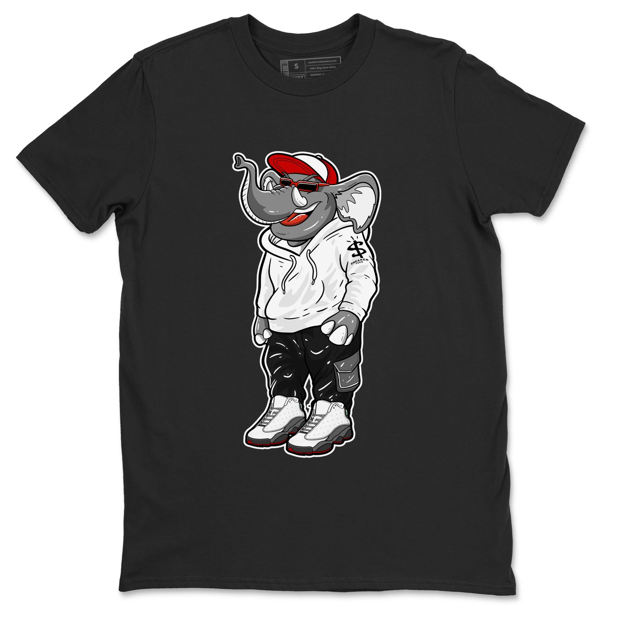 Sneakerhead Elephant Unisex Tops - Air Jordan 13 Wolf Grey
