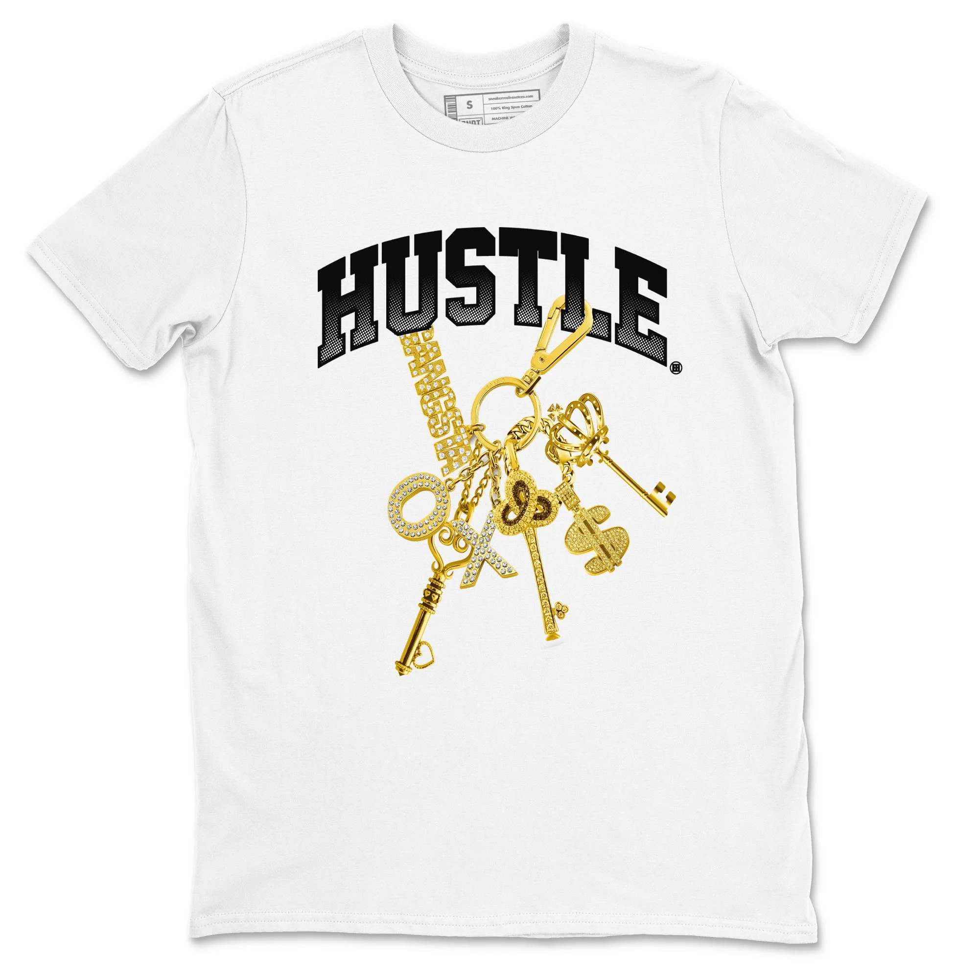 Gold Hustle Sneaker Tees - Air Jordan 1 Black Metallic Gold