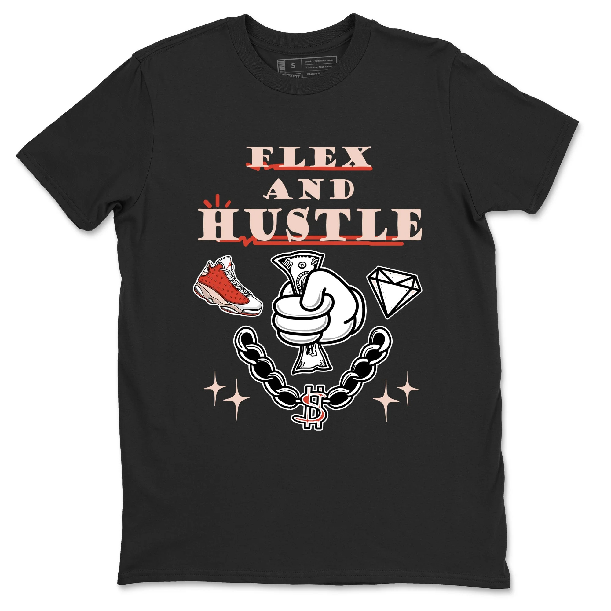 Flex And Hustle Sneaker Tees - Air Jordan 13 Dune Red