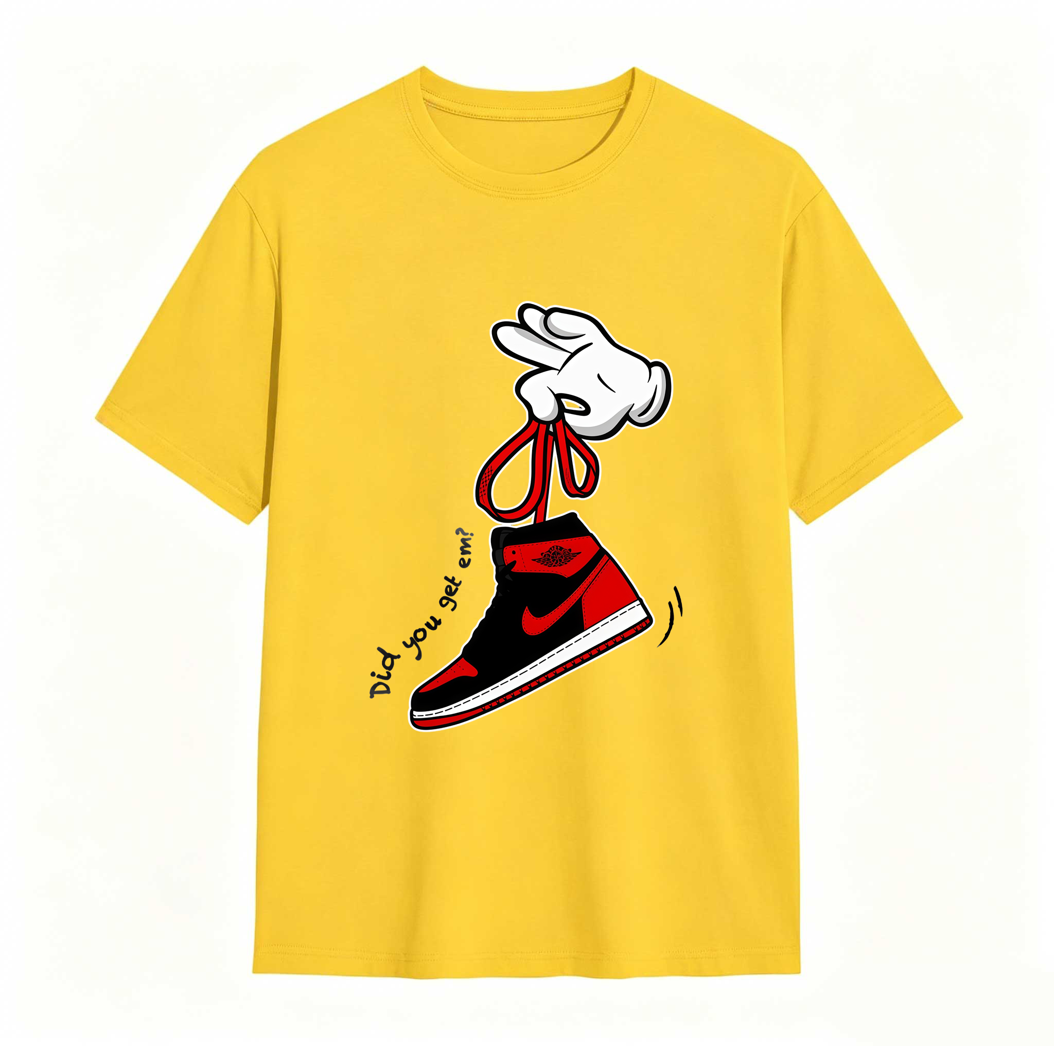 Cartoon Hands Sneaker Tees - Match Air Jordan 1 '85 Bred