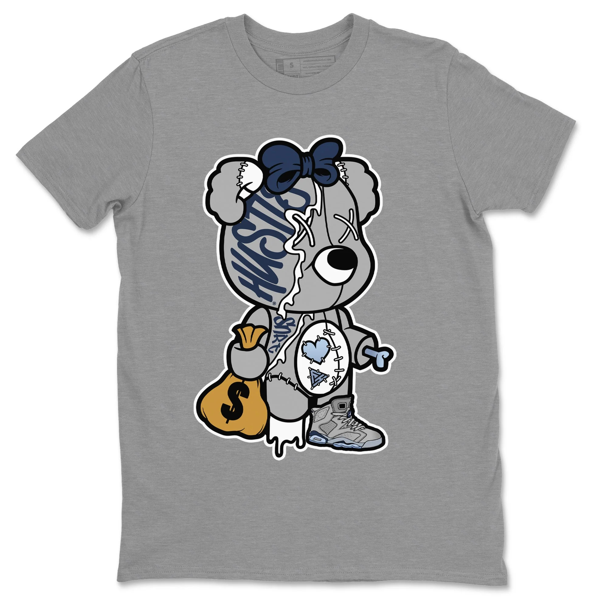 Stitched Hustle Bear Unisex Tops - Air Jordan 6 Georgetown