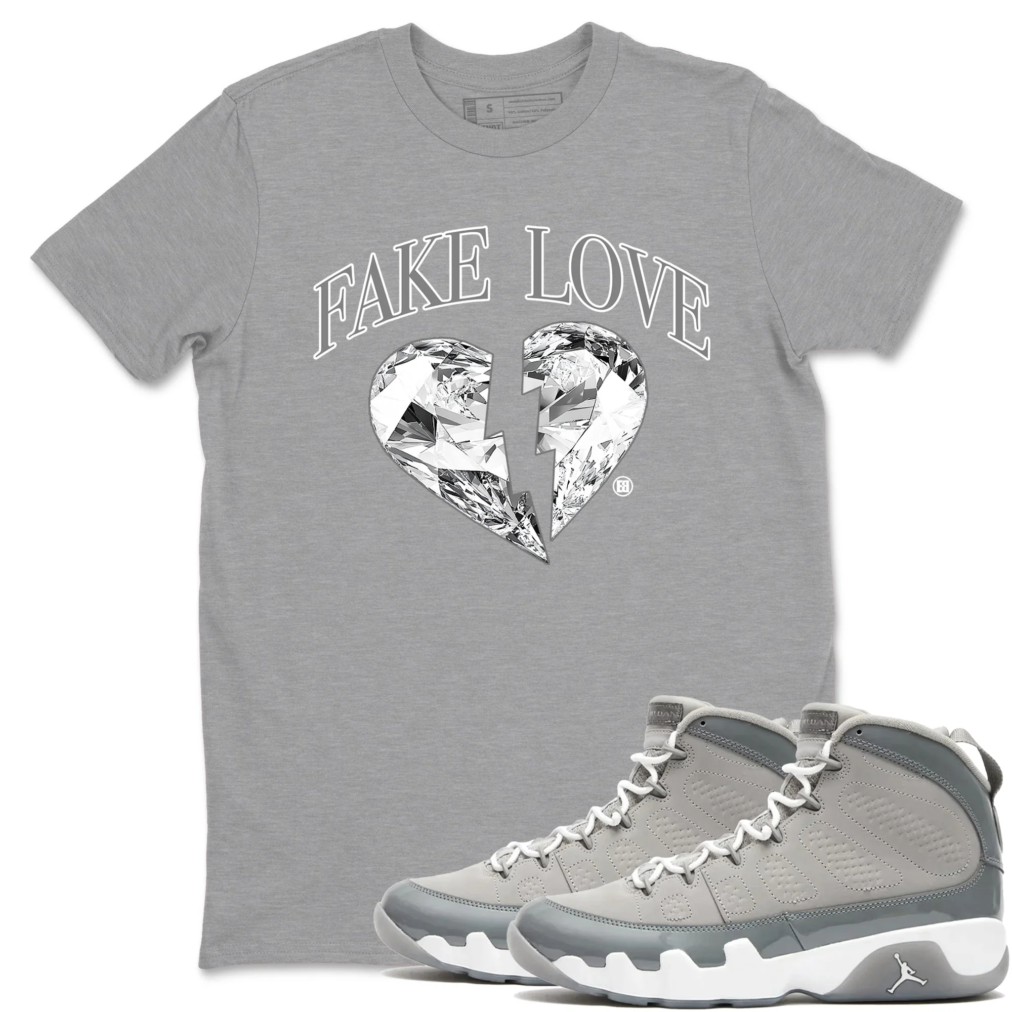 Fake Love Sneaker Tees - Air Jordan 9 Cool Grey