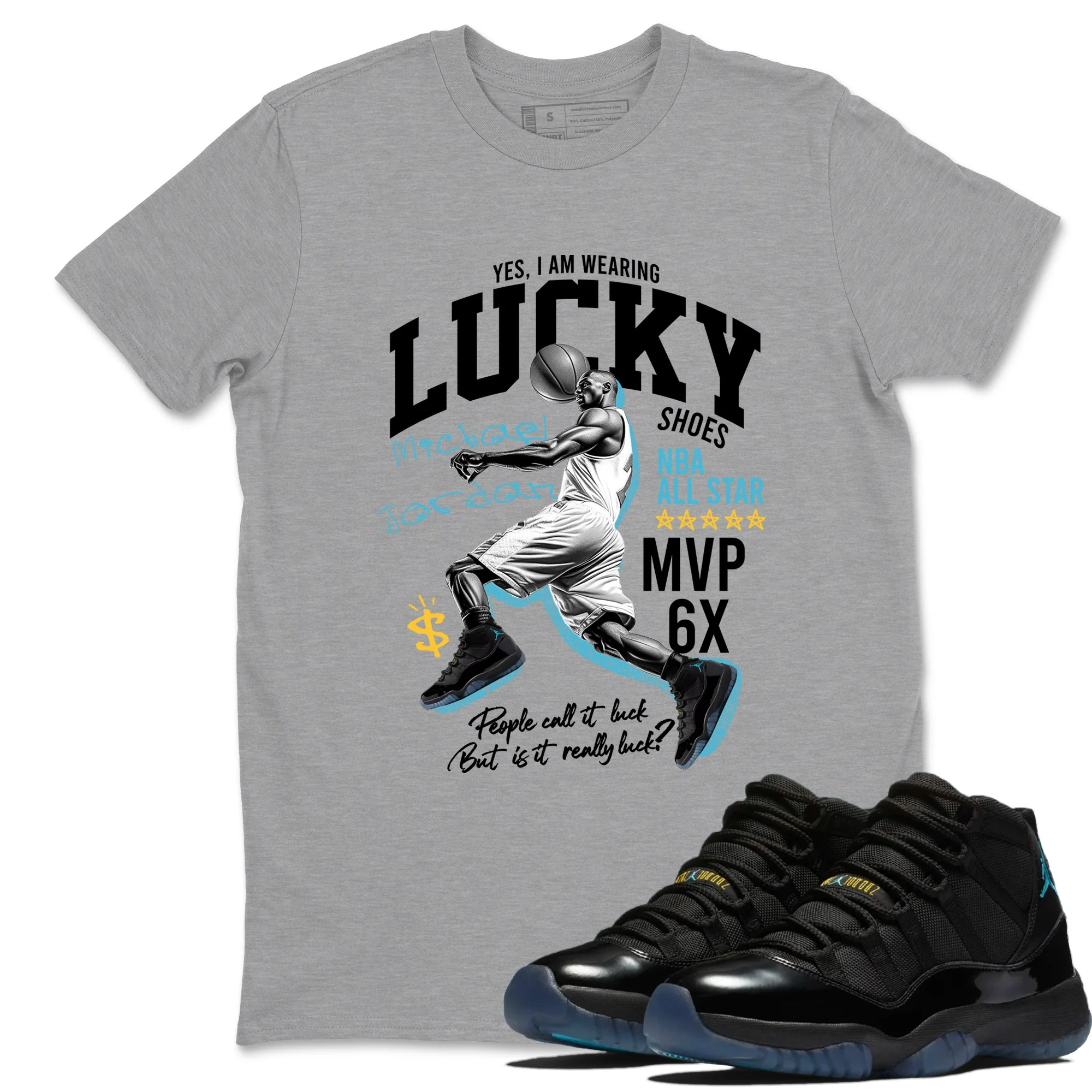 Lucky Player Sneaker Tees - Air Jordan 11 Gamma