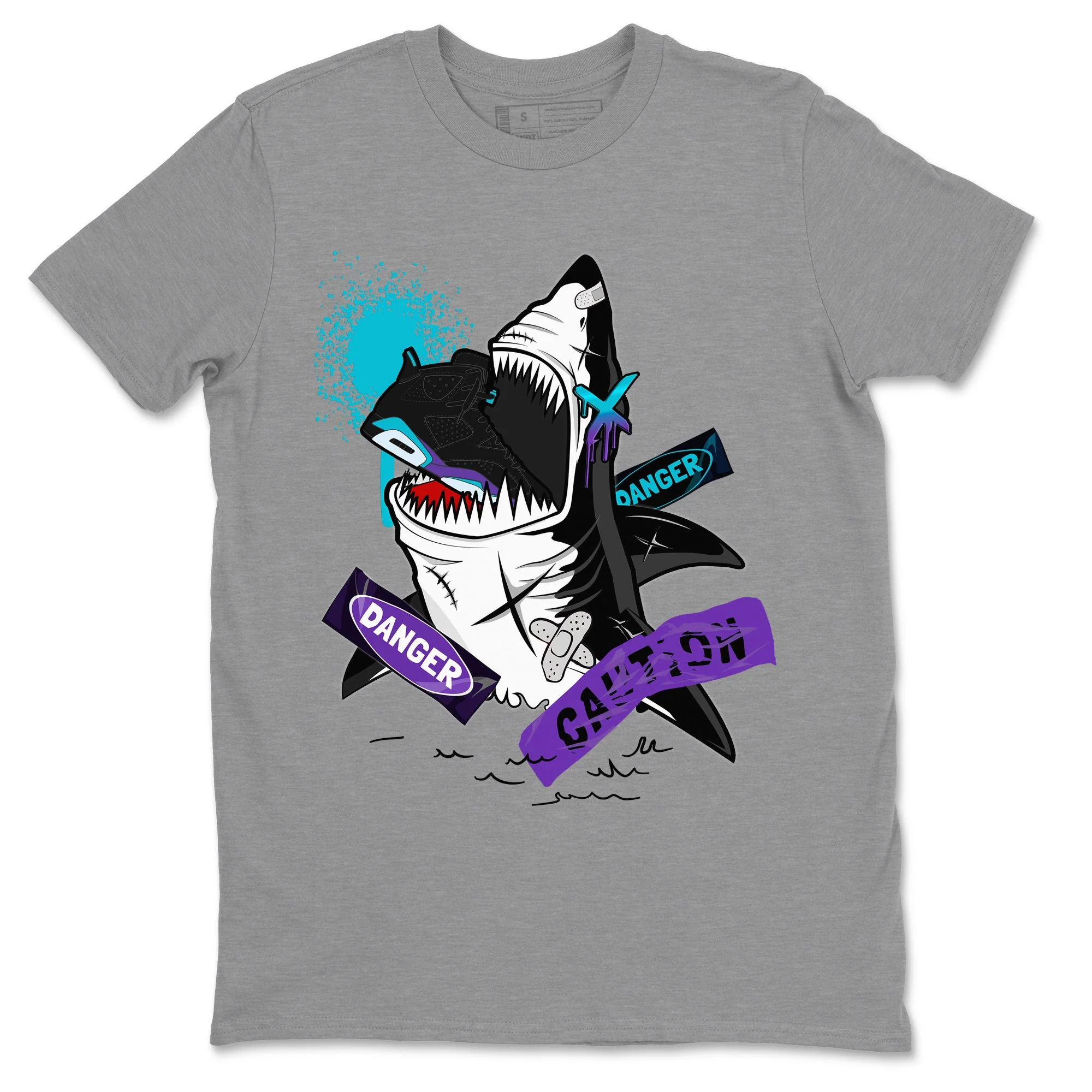 Dangerous Shark SNRT Sneaker Tee - Air Jordan 6 Aqua
