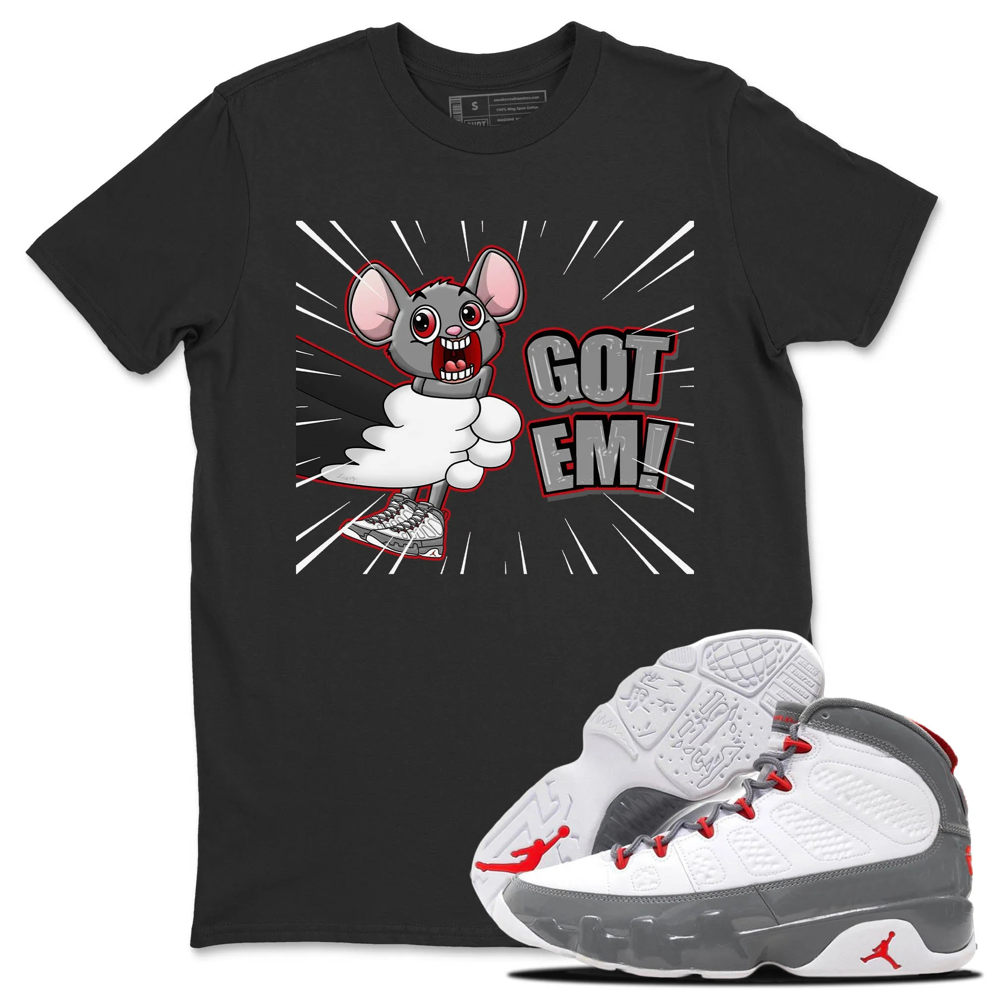 T&J Got Em Unisex Tops - Air Jordan 9 Fire Red