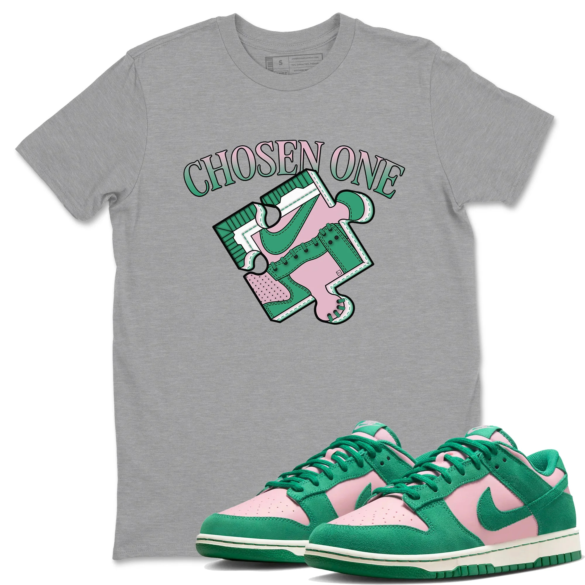 Sneaker Puzzle Sneaker Tees - Dunk Medium Soft Pink Malachite