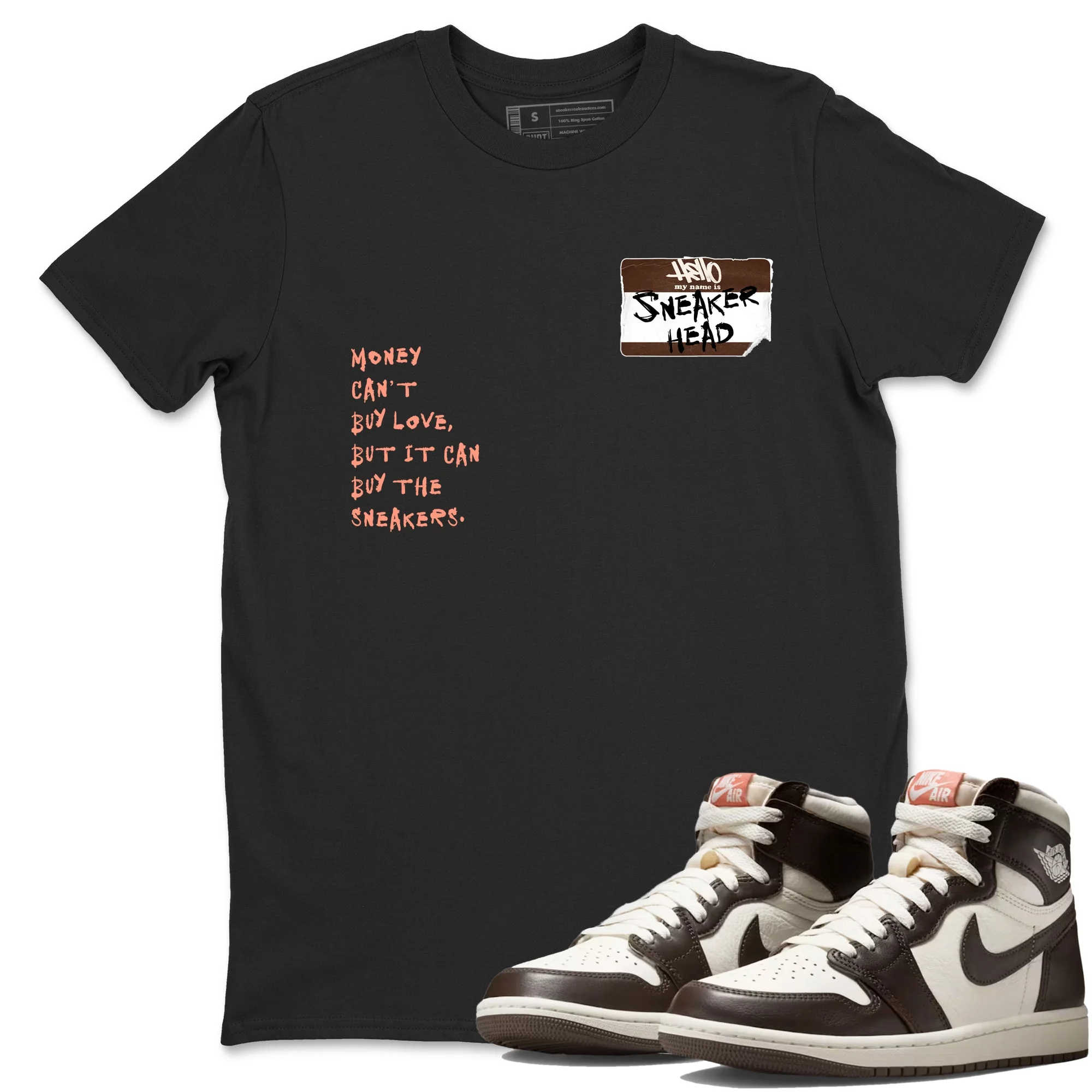 Sneakerhead Badge Sneaker Tees - Air Jordan 1 Baroque Brown