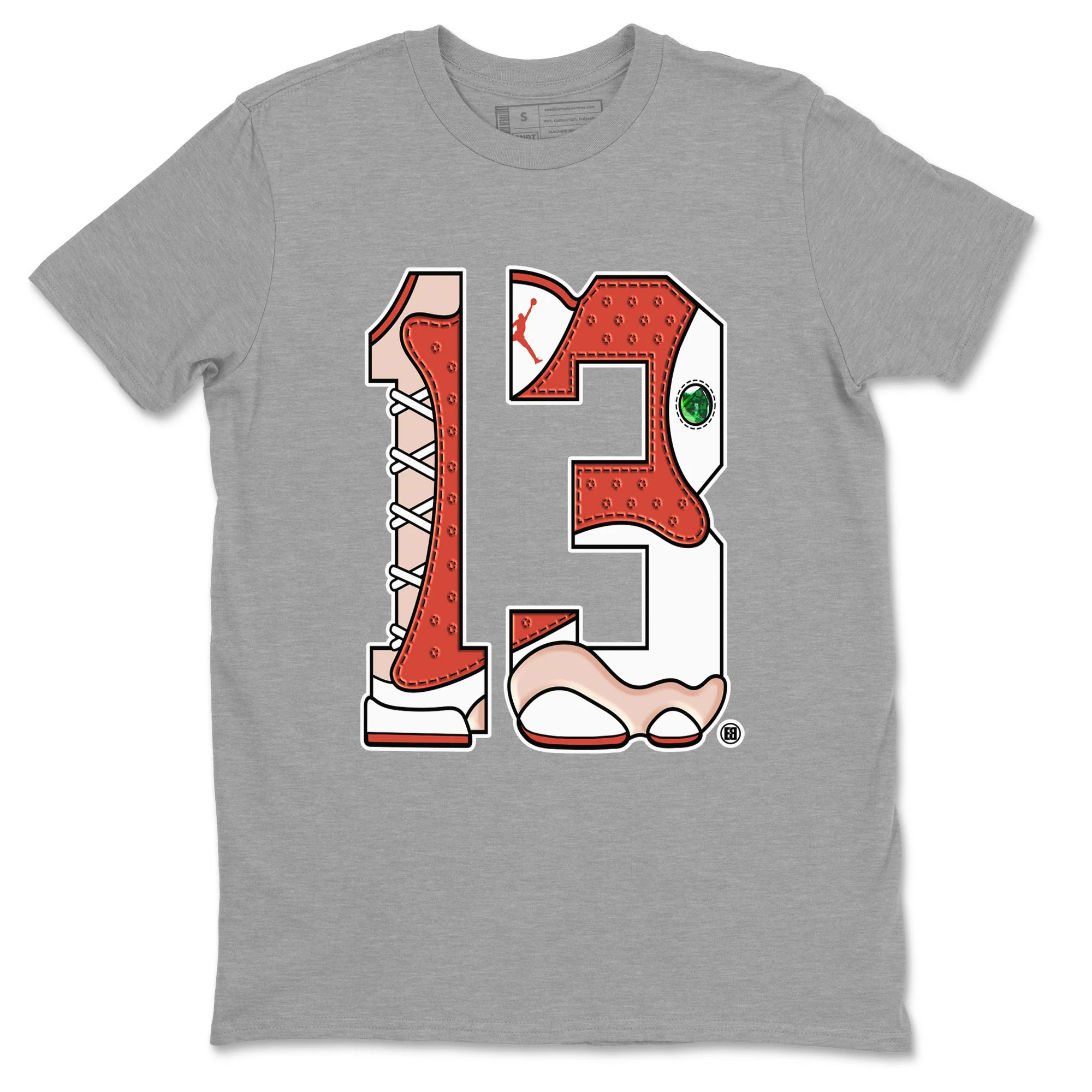 Number 13 Sneaker Tees - Air Jordan 13 Dune Red