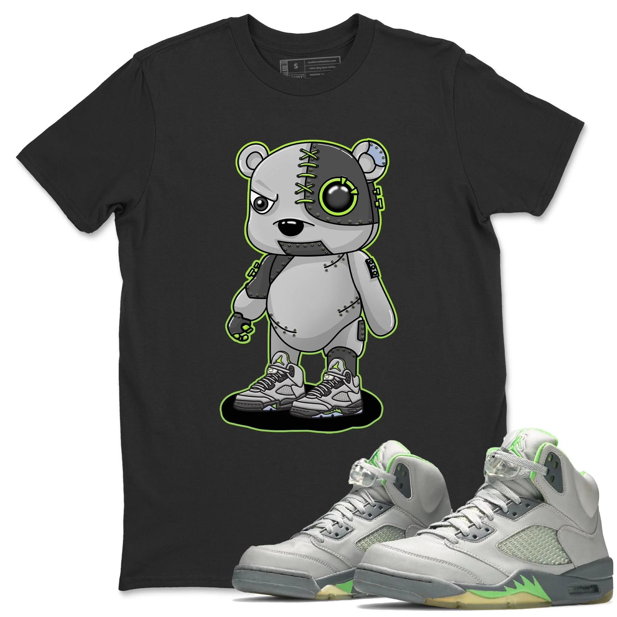 Cyborg Bear Unisex Tops - Air Jordan 5 Green Bean