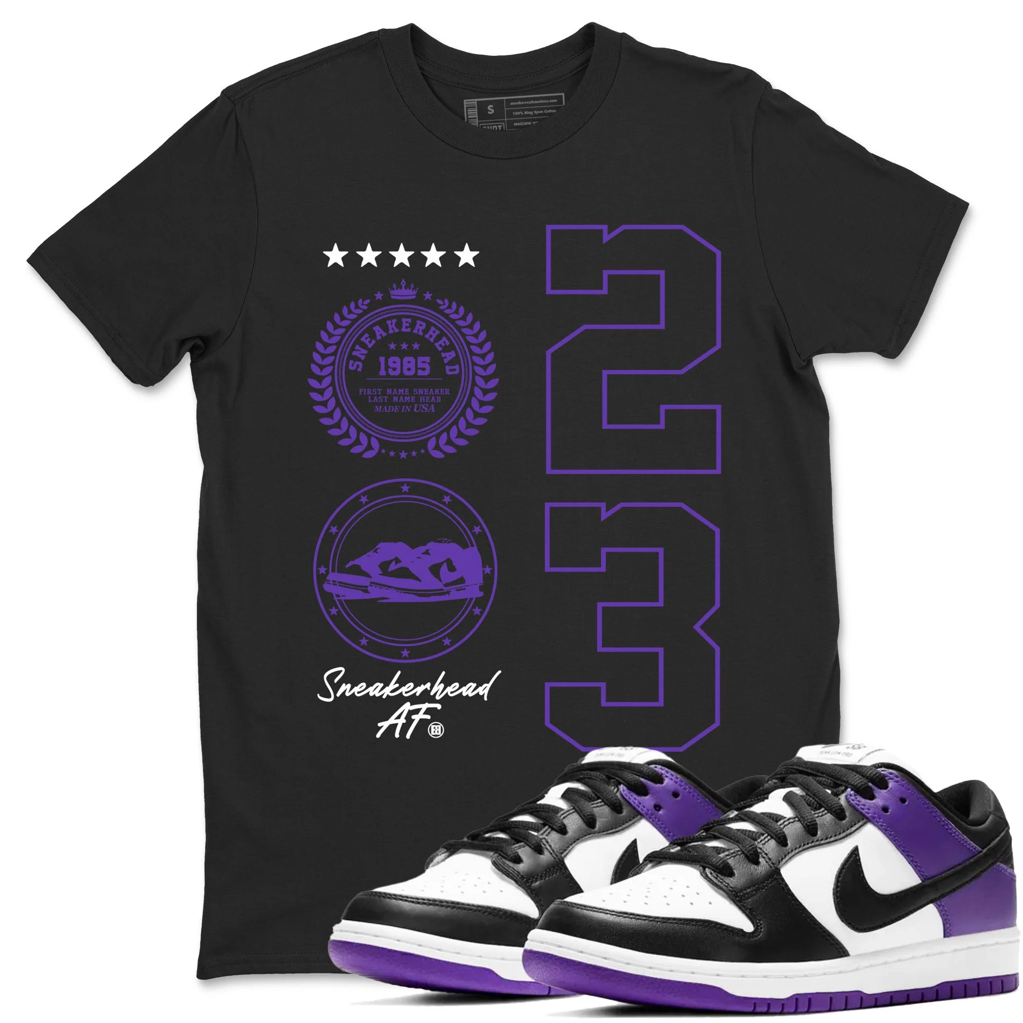 Sneaker Emblem Sneaker Tees - Dunk Low Court Purple