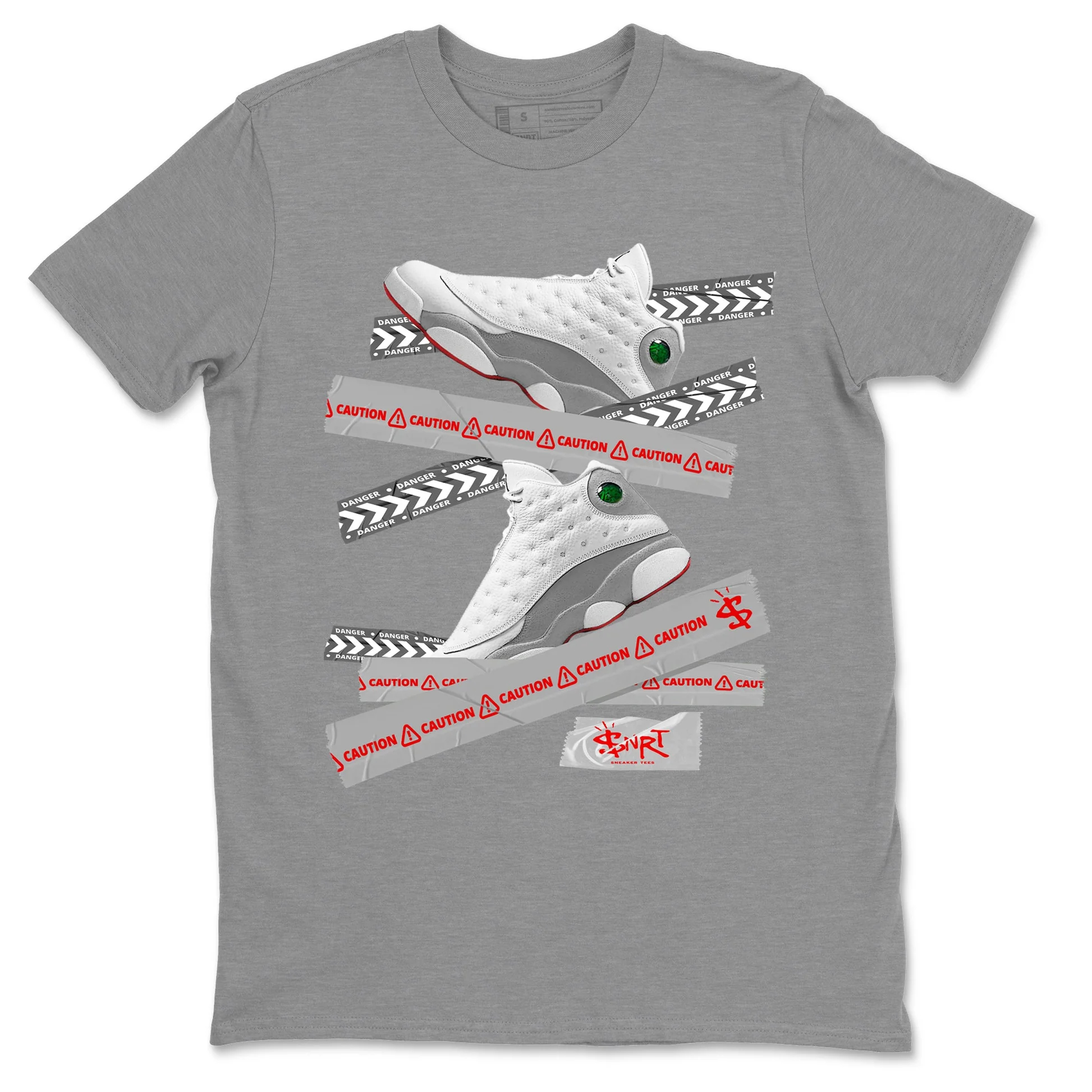 Caution Tape Unisex Tops - Air Jordan 13 Wolf Grey