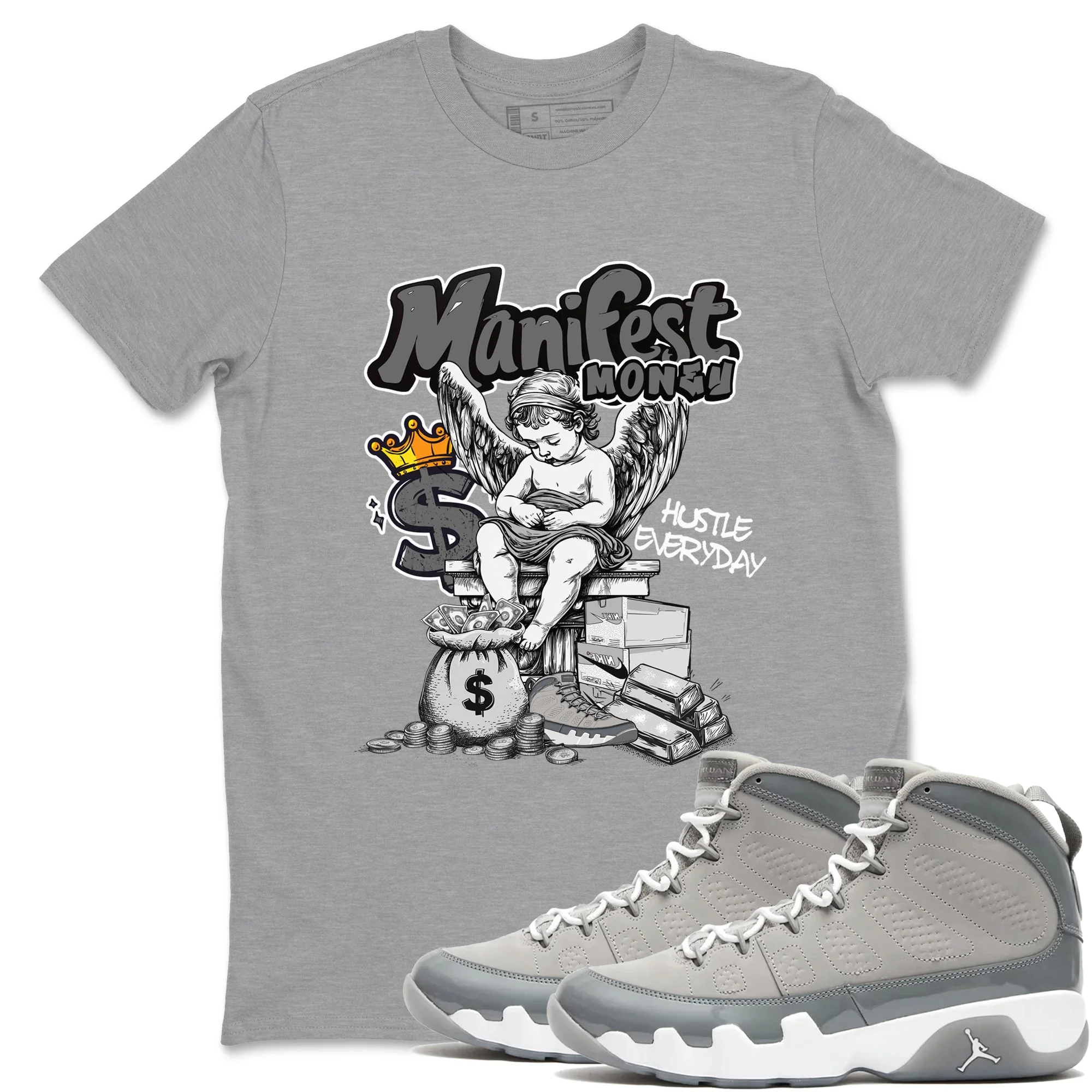 Manifest Money Sneaker Tees - Air Jordan 9 Cool Grey