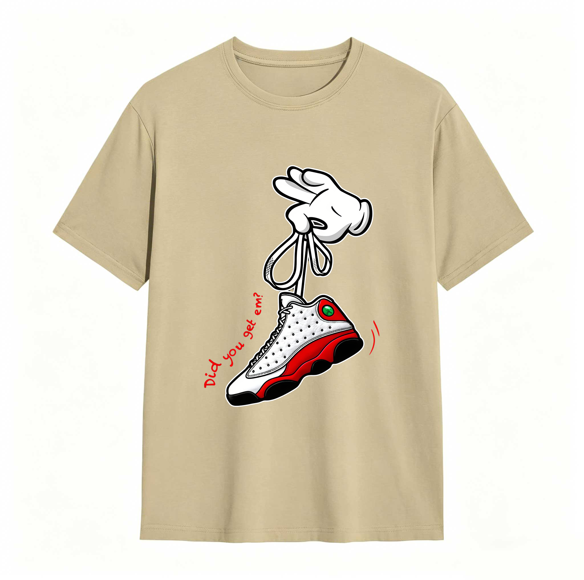 Cartoon Hands Sneaker Tees - Match Air Jordan 13 University Red