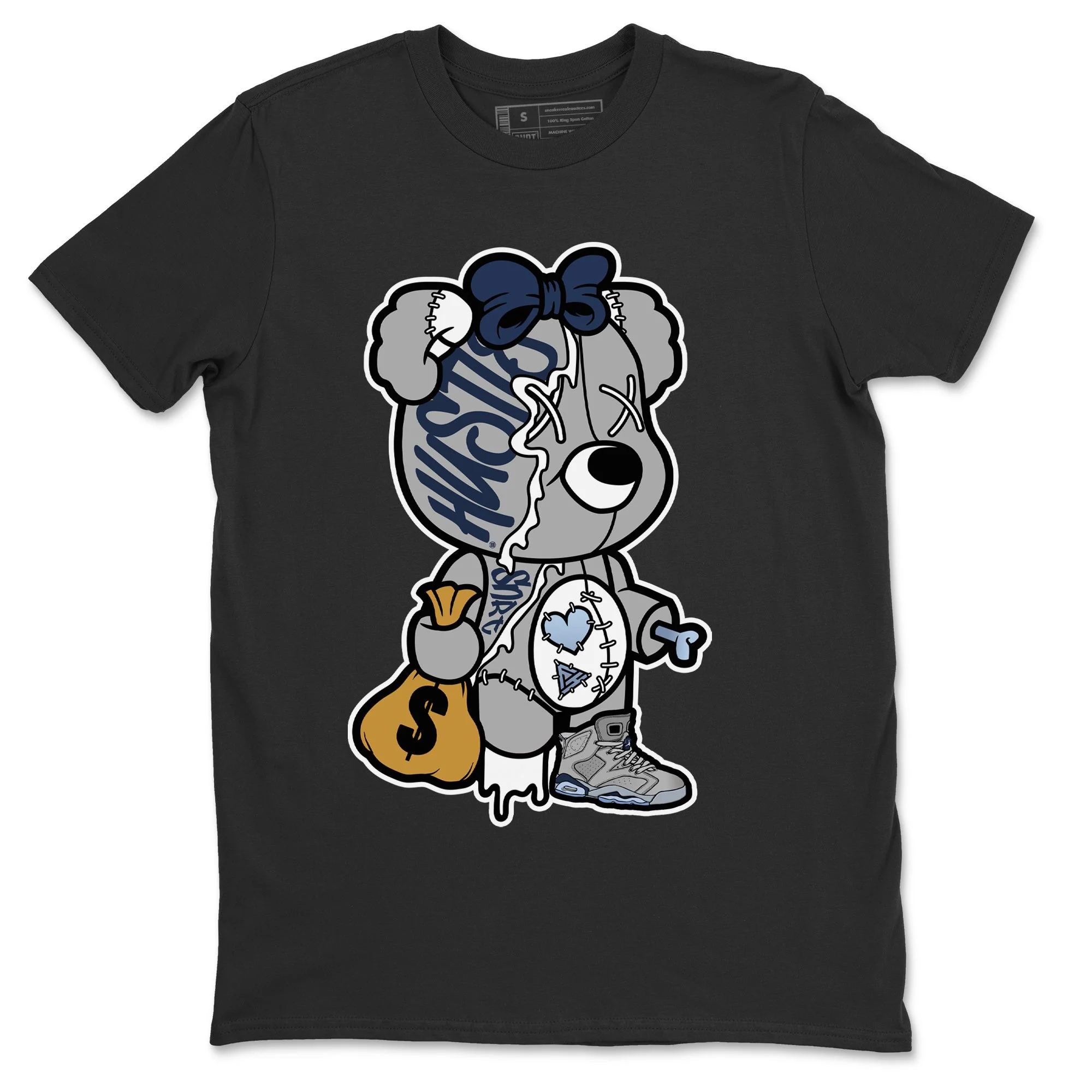 Stitched Hustle Bear Unisex Tops - Air Jordan 6 Georgetown