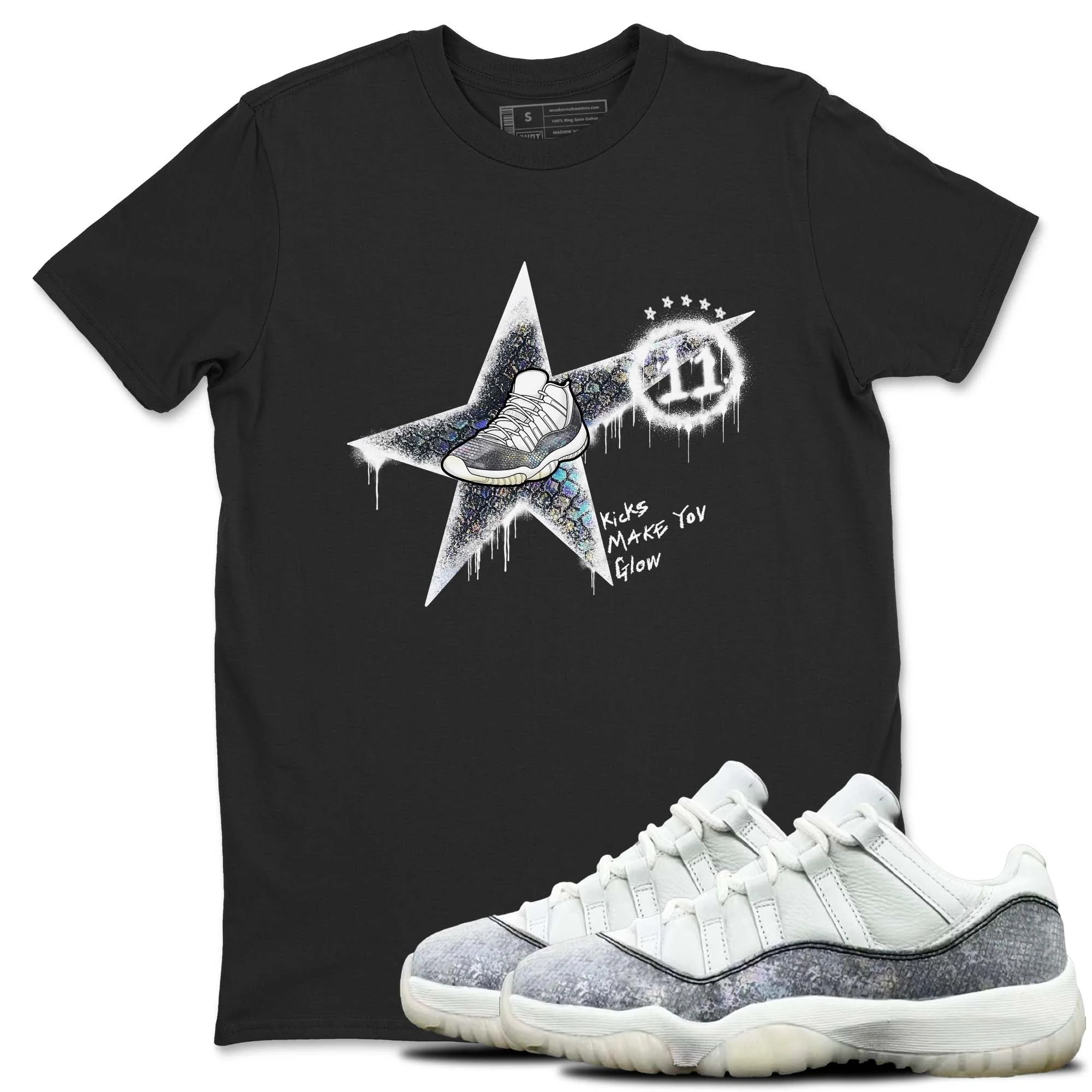 Kicks Make You Glow Sneaker Tees - Air Jordan 11 Year Of The Snake