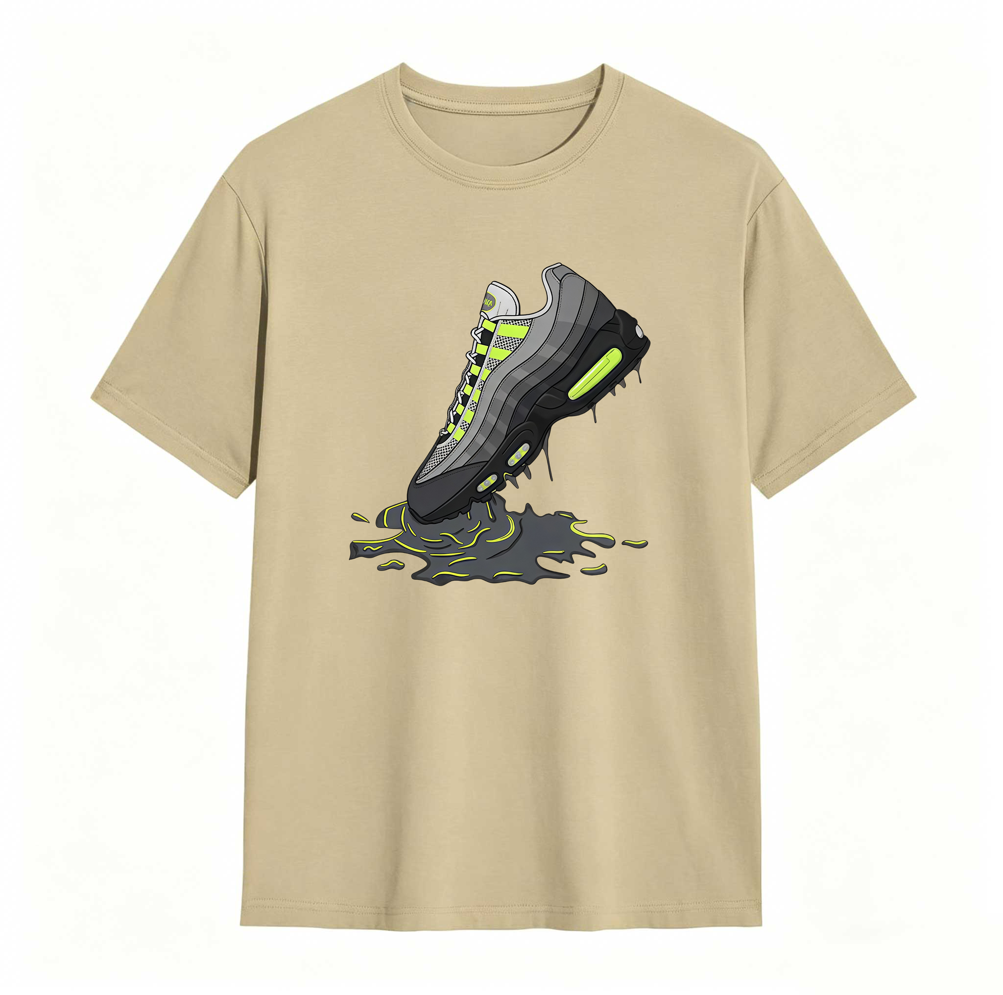 Air Max 95 Big Bubble Neon Yellow Black Cool Grey 2026 OG T Shirt Match Dripping Shoe