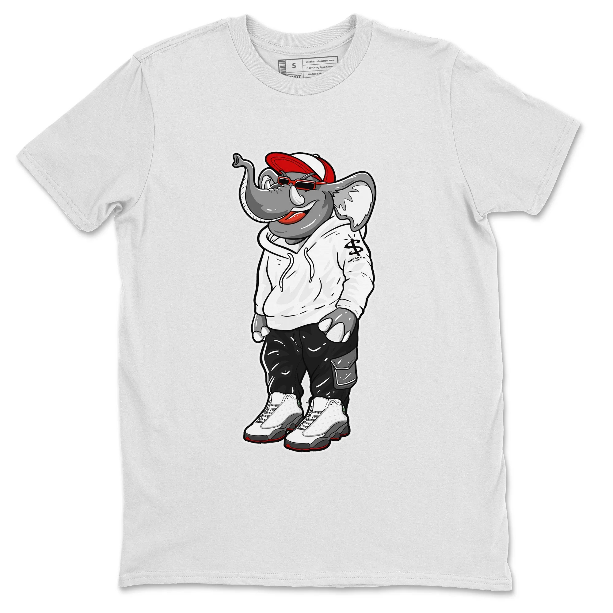 Sneakerhead Elephant Unisex Tops - Air Jordan 13 Wolf Grey