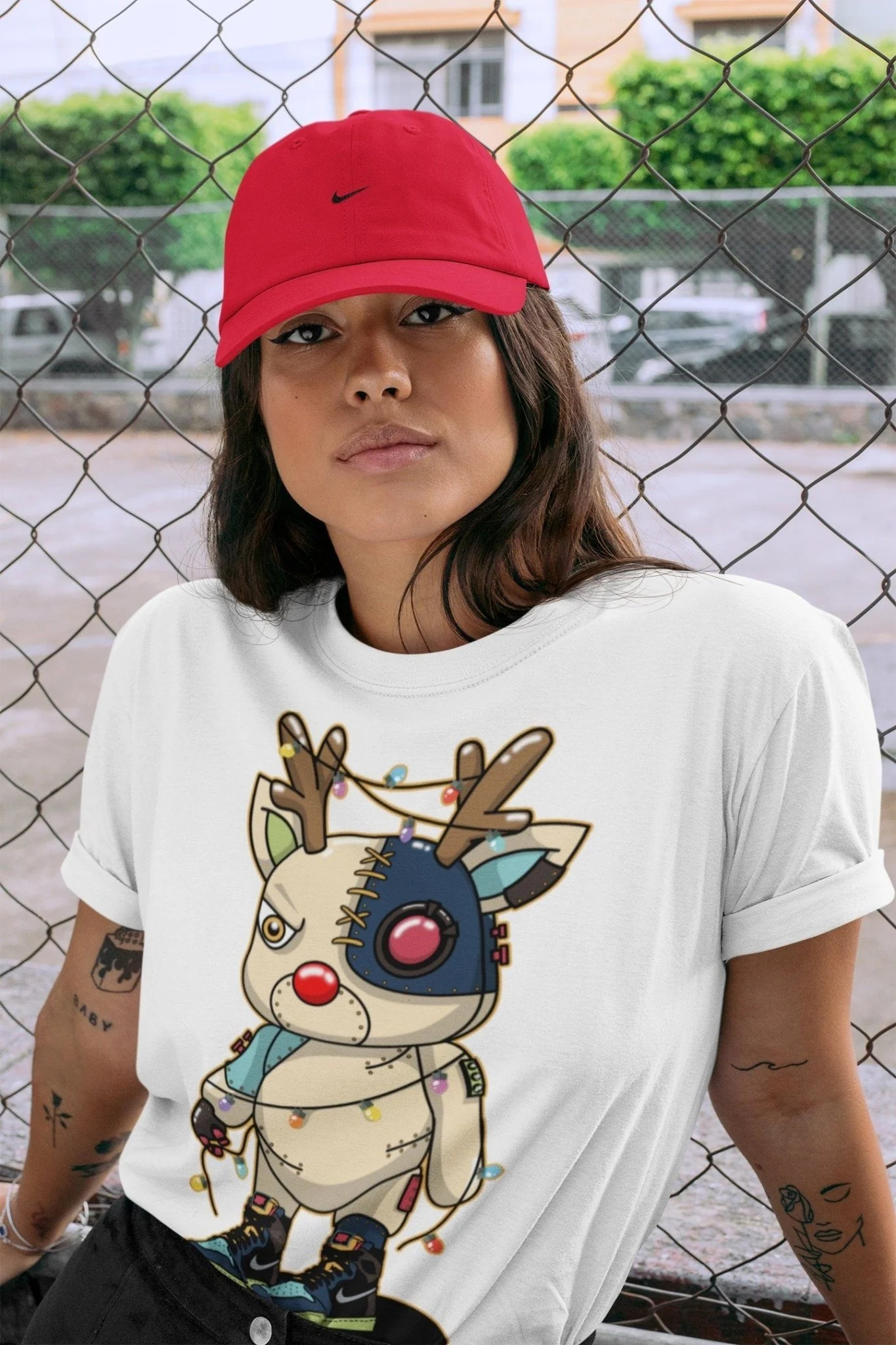 Cyborg Reindeer Unisex Tops - Air Jordan 1 Bio Hack