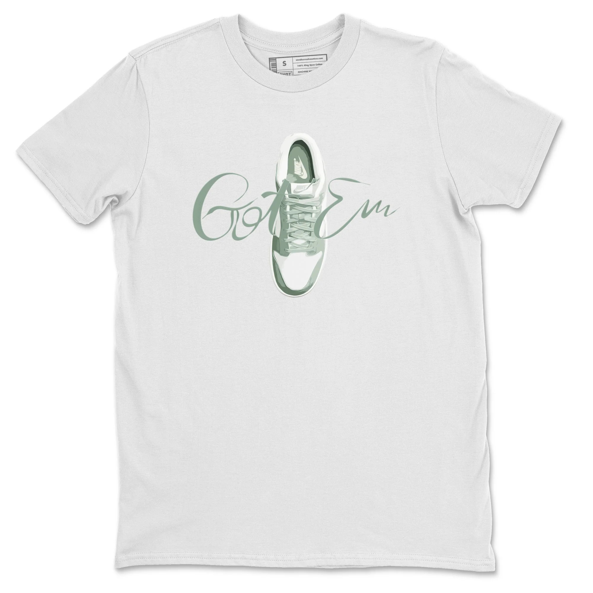 Caligraphy Shoe Lace Unisex Tops - Dunk Mica Green